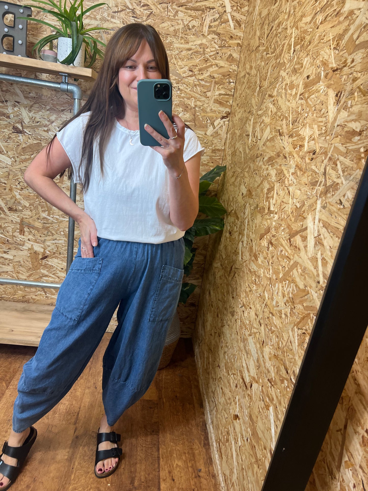 Lightweight Denim Cocoon Pants