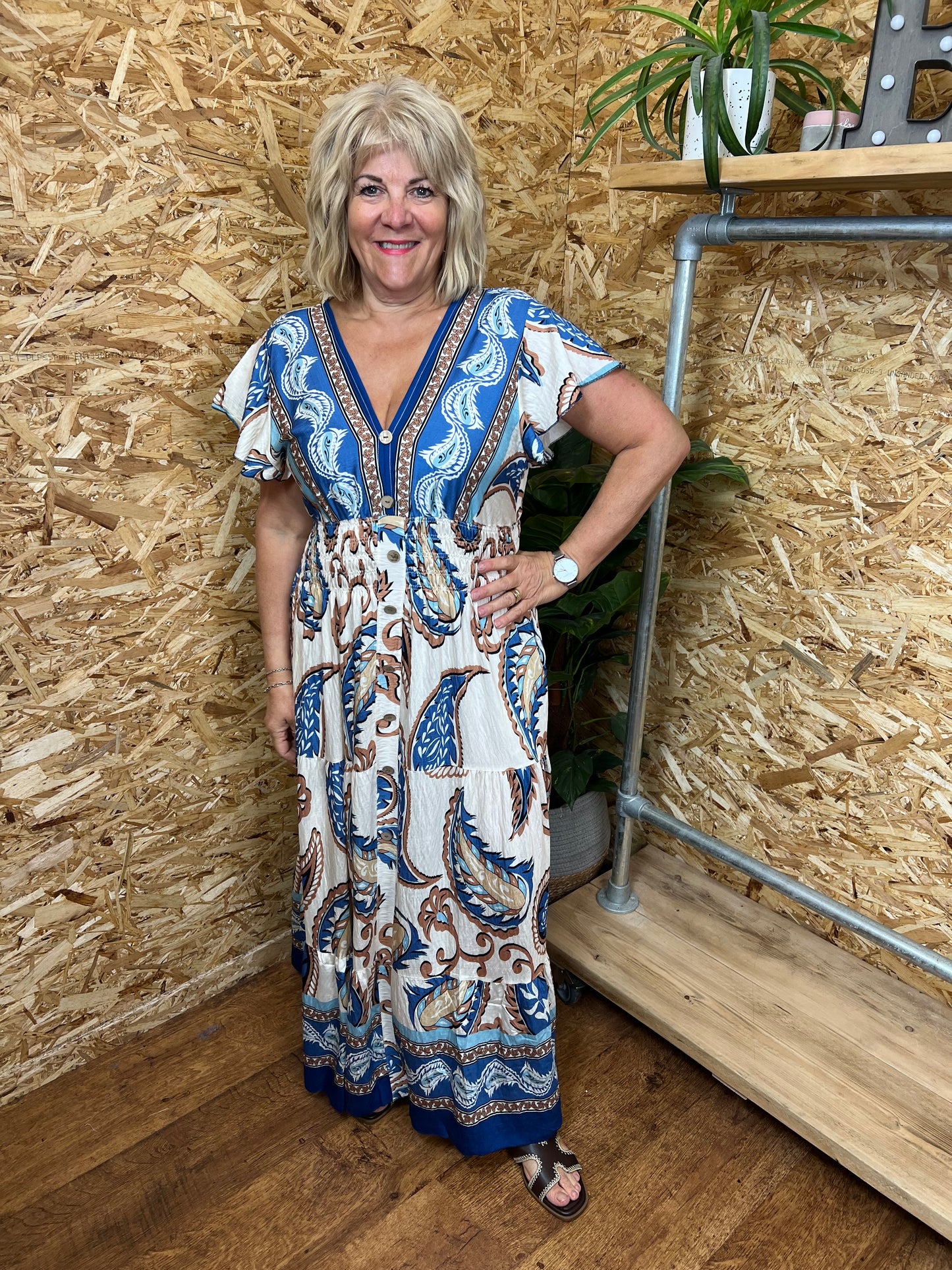 Paisley Print Maxi Dress