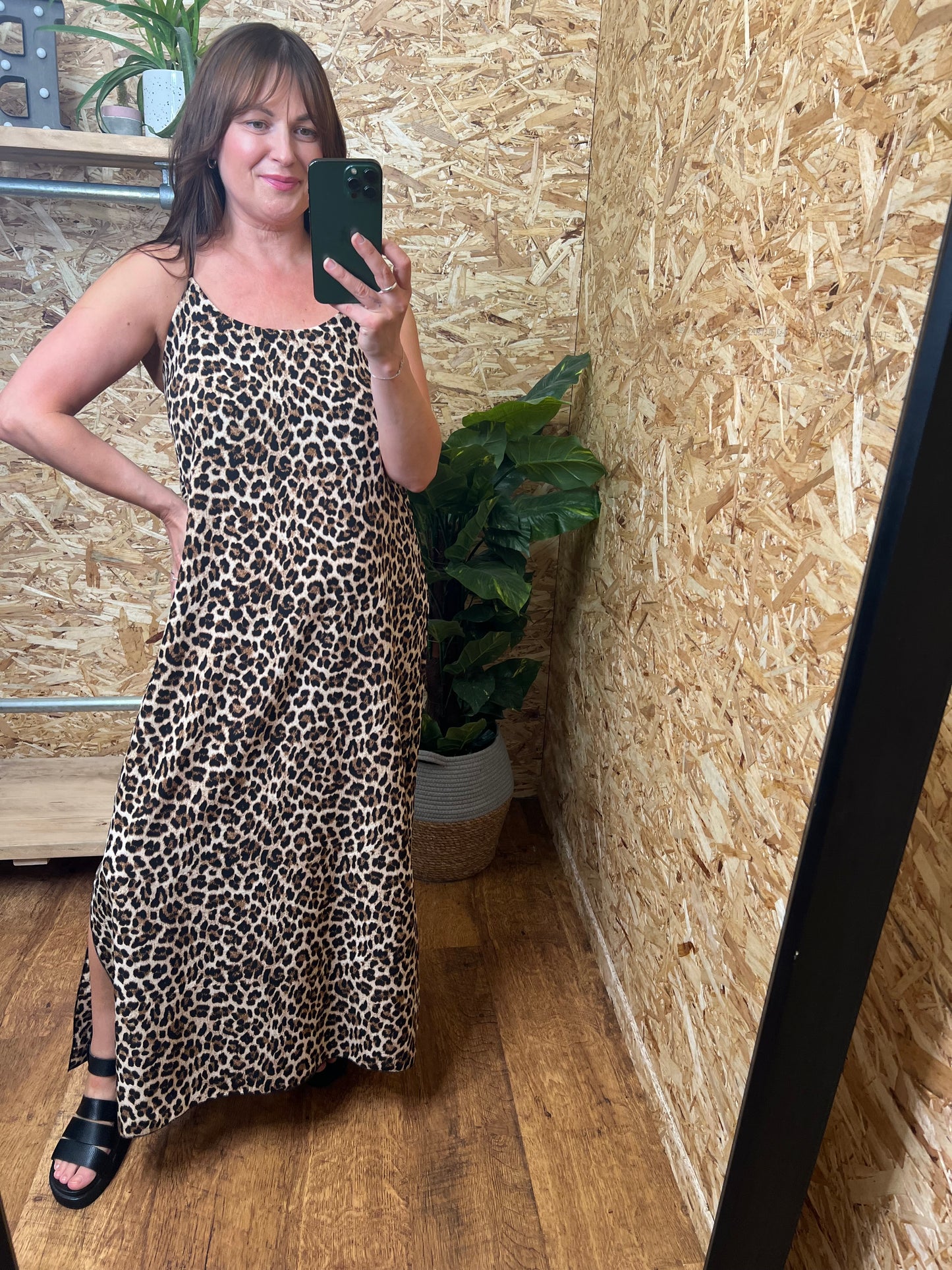 Side Split Maxi Leopard