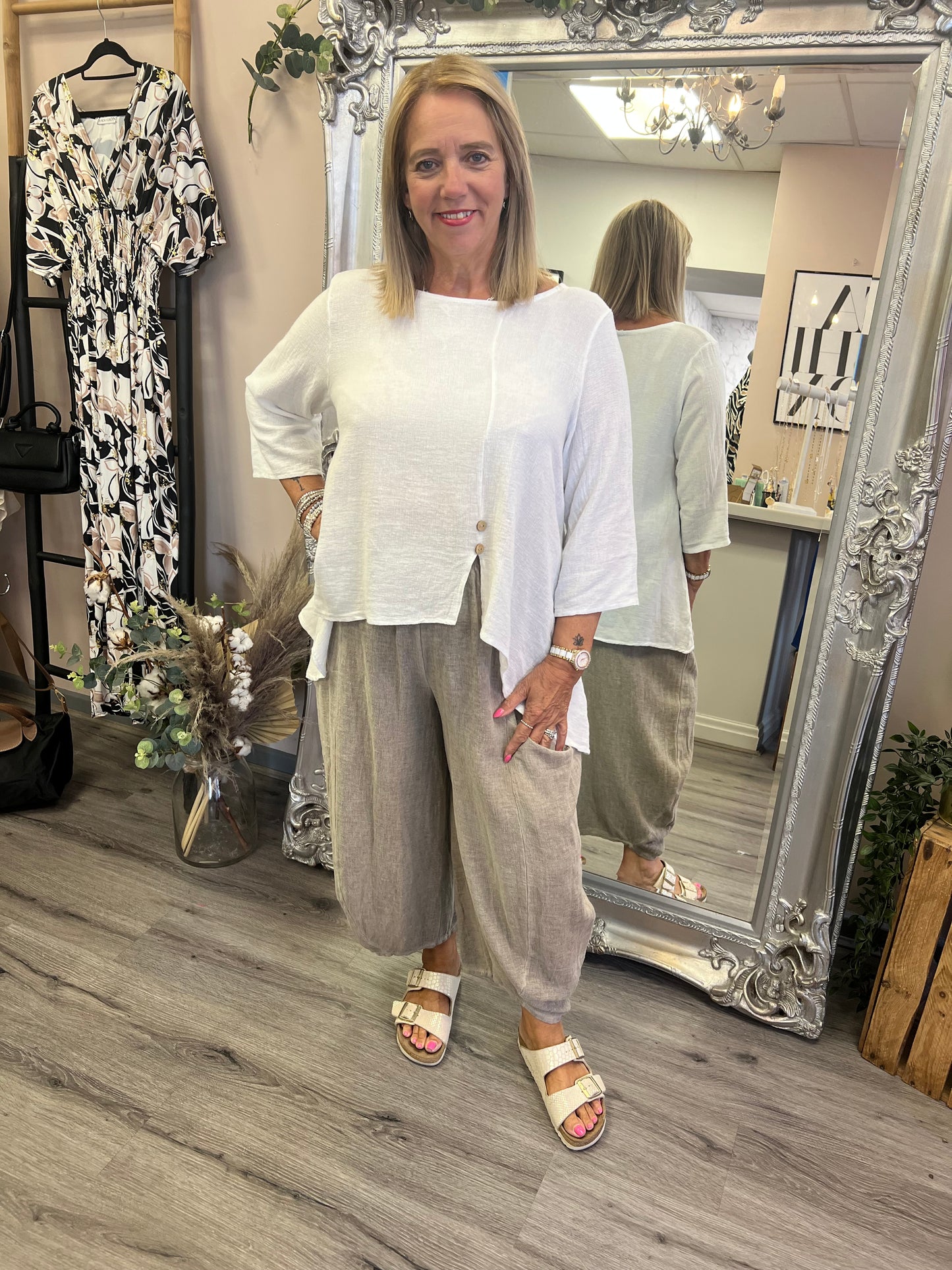 Nola Button Detail Top