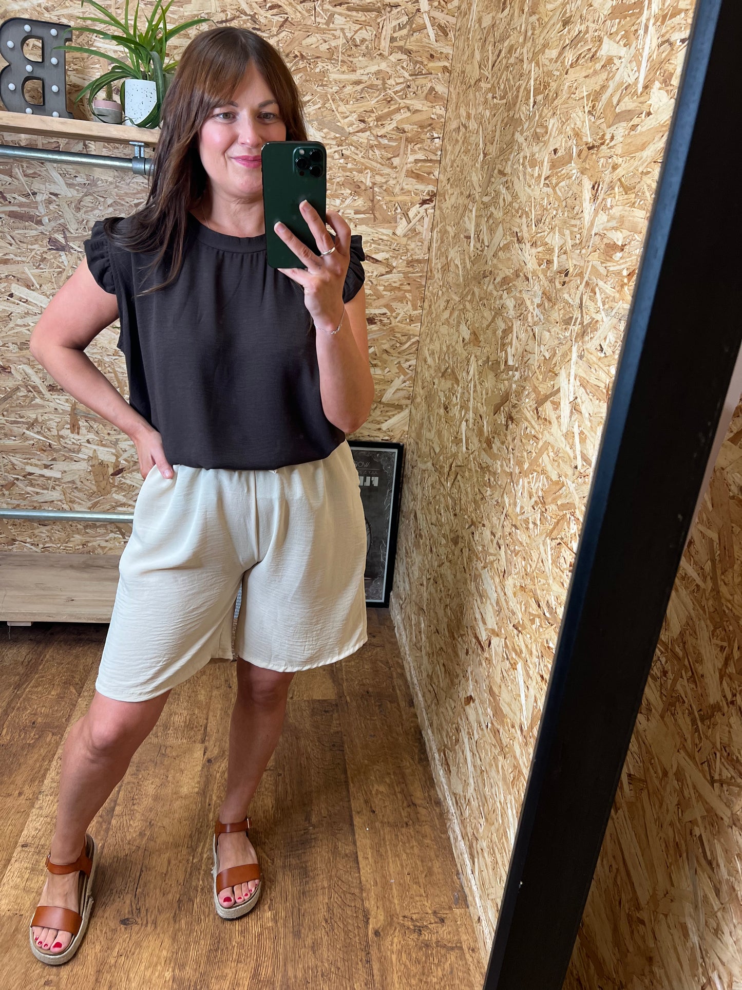 Ebony Frill Top