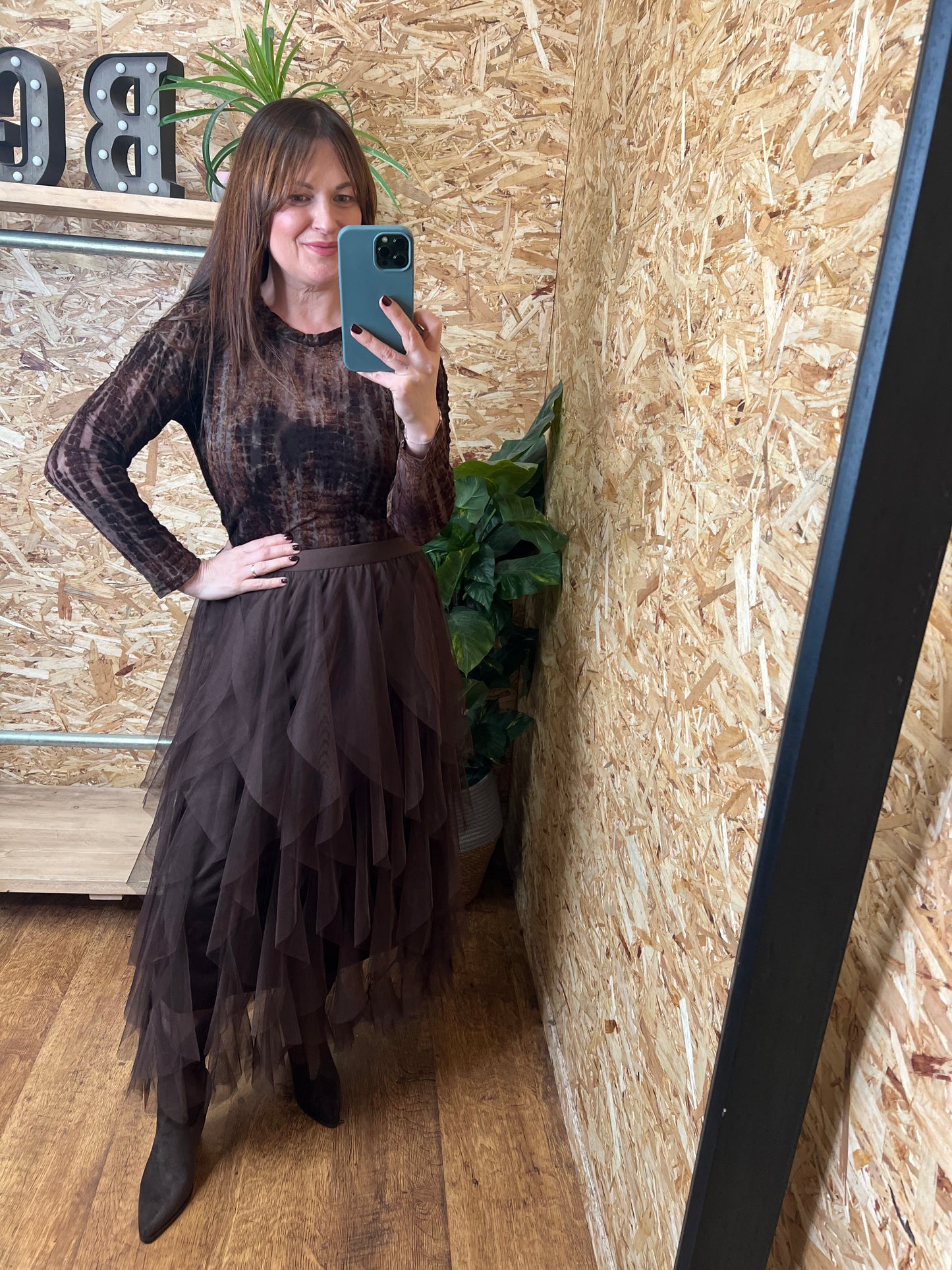 Chocolate Tulle Skirt