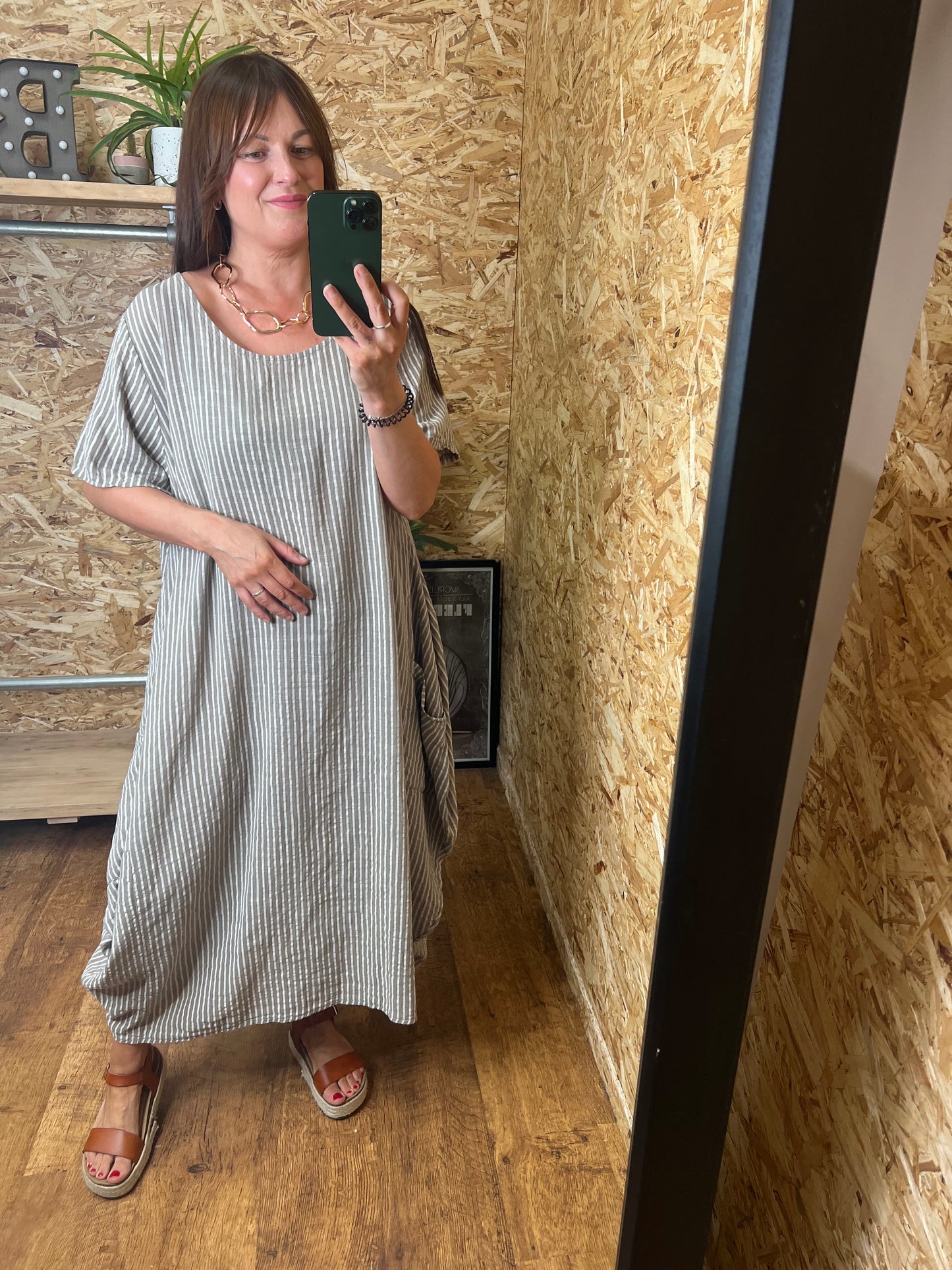 Stripe Cotton Maxi