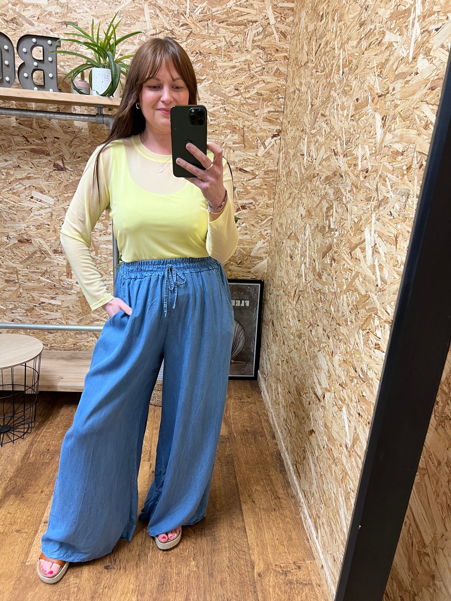 Lemon Mesh Top