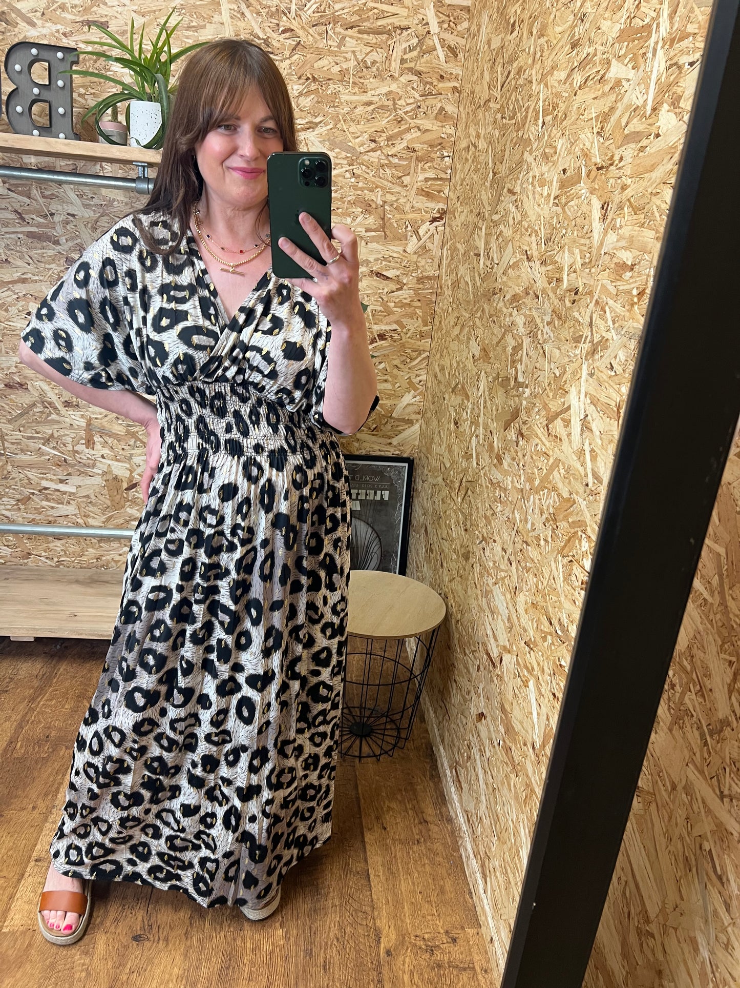 Leopard Gold Detail Maxi