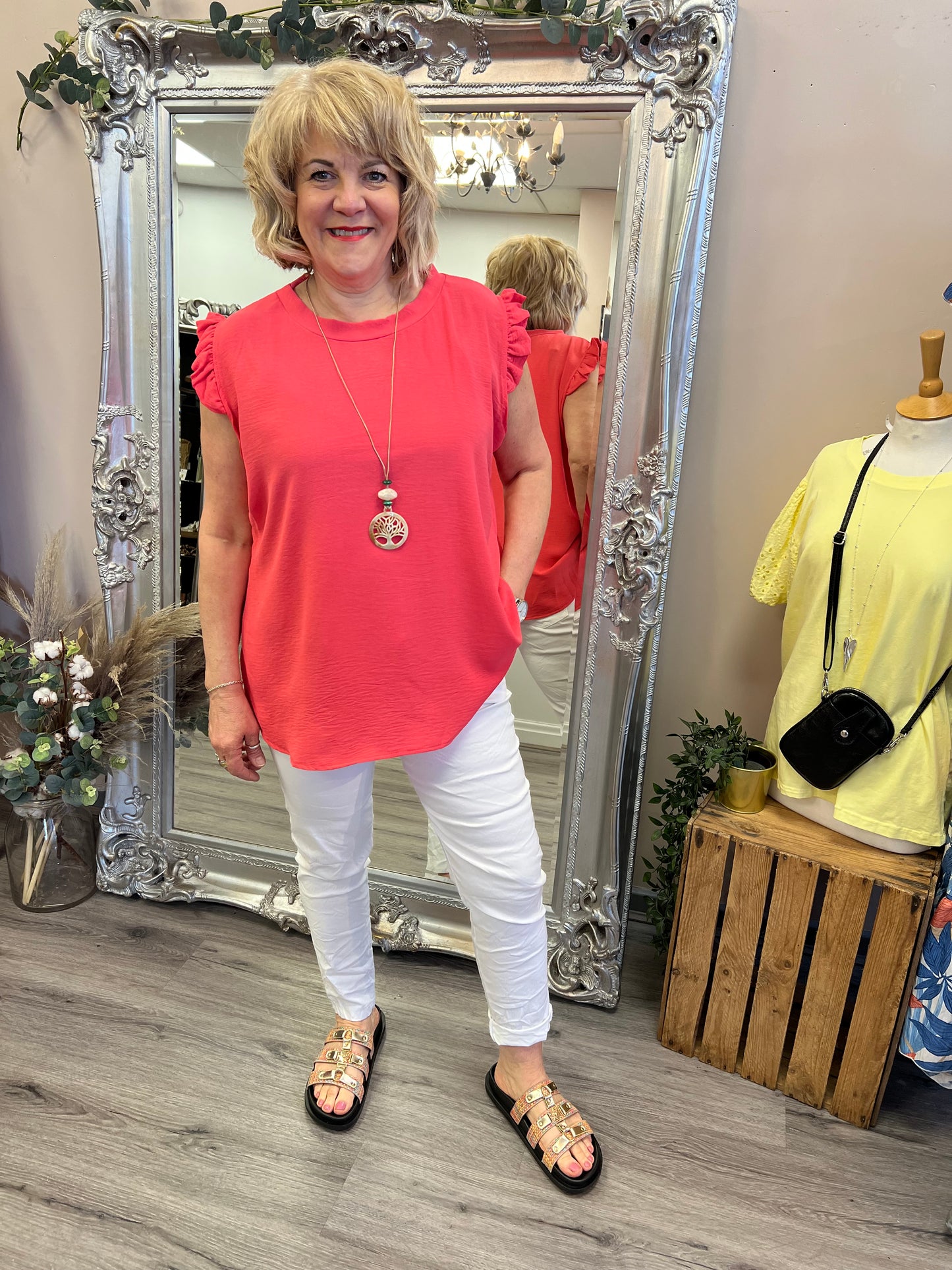 Ebony Frill Top