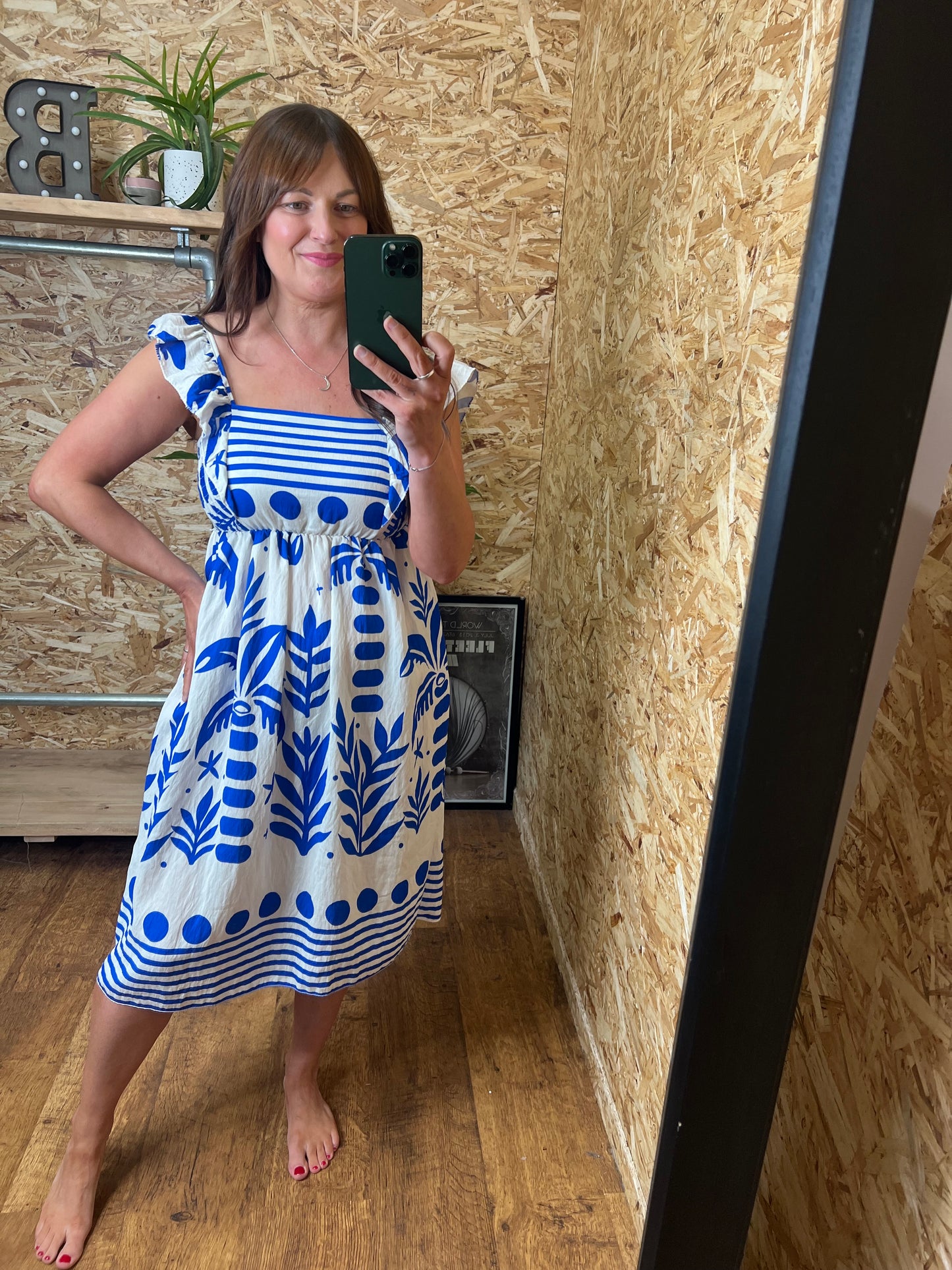 Palm Stripe Dress