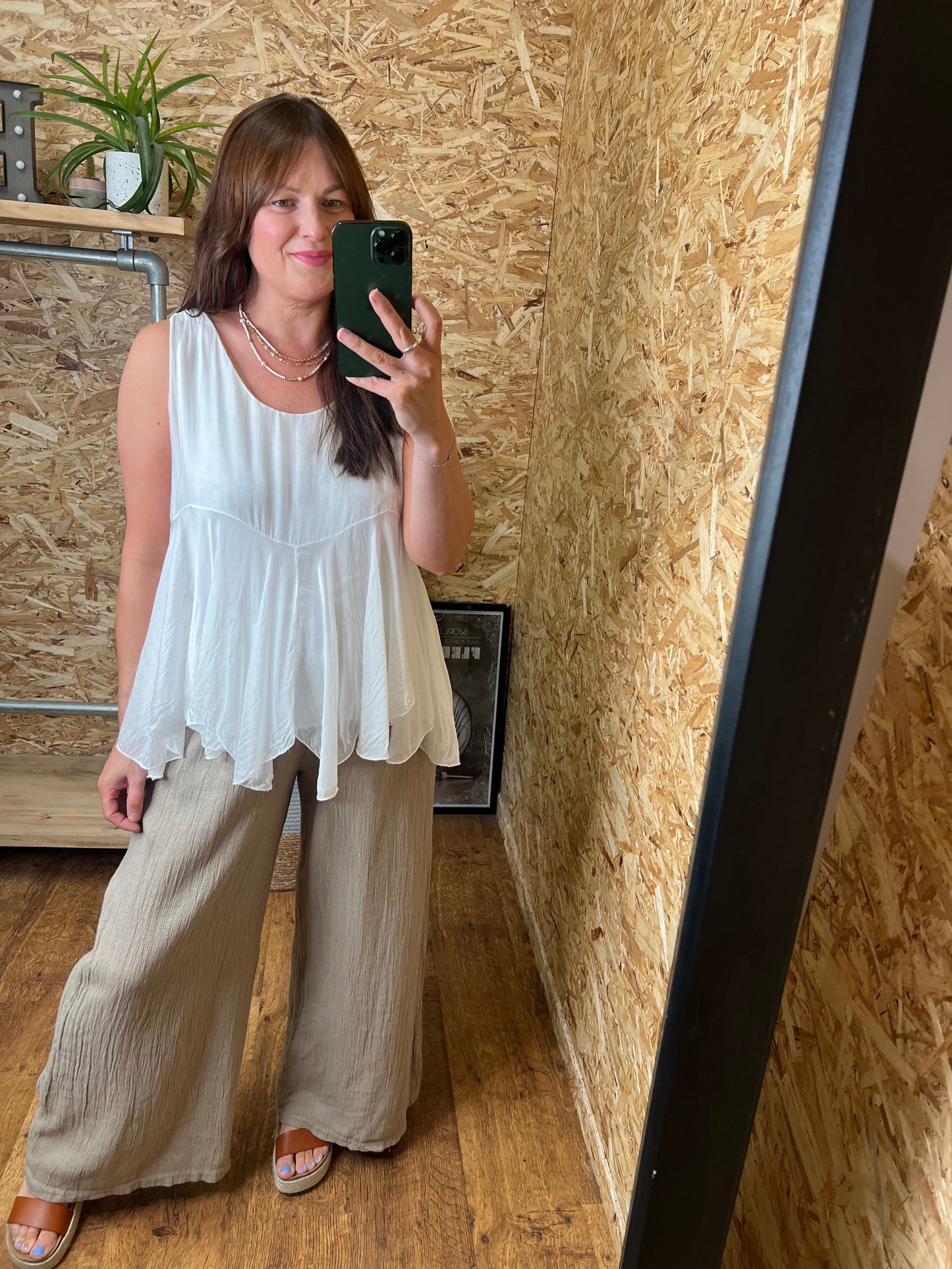 Lorella Silk Mix Top