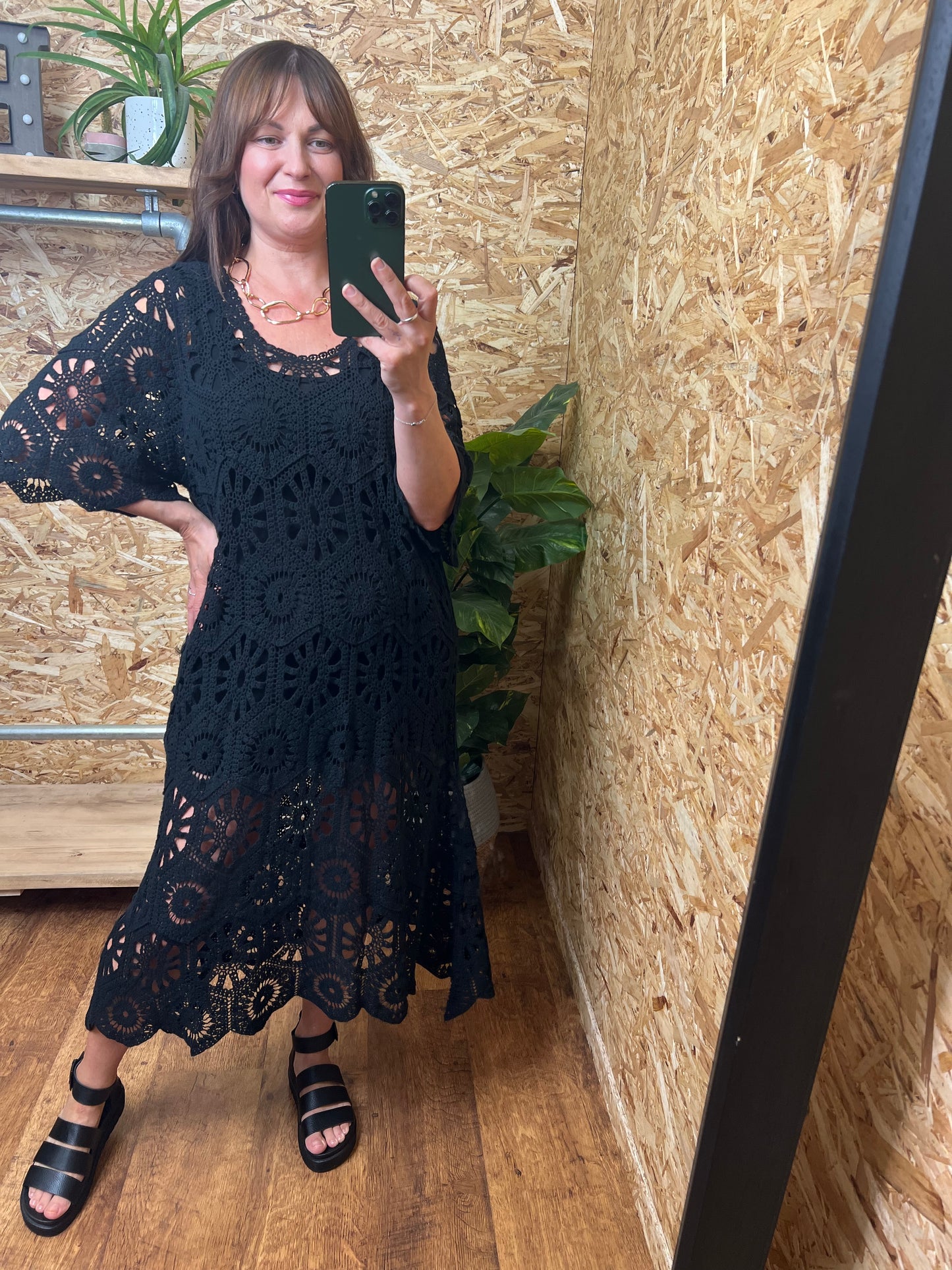 Crochet Midi Dress
