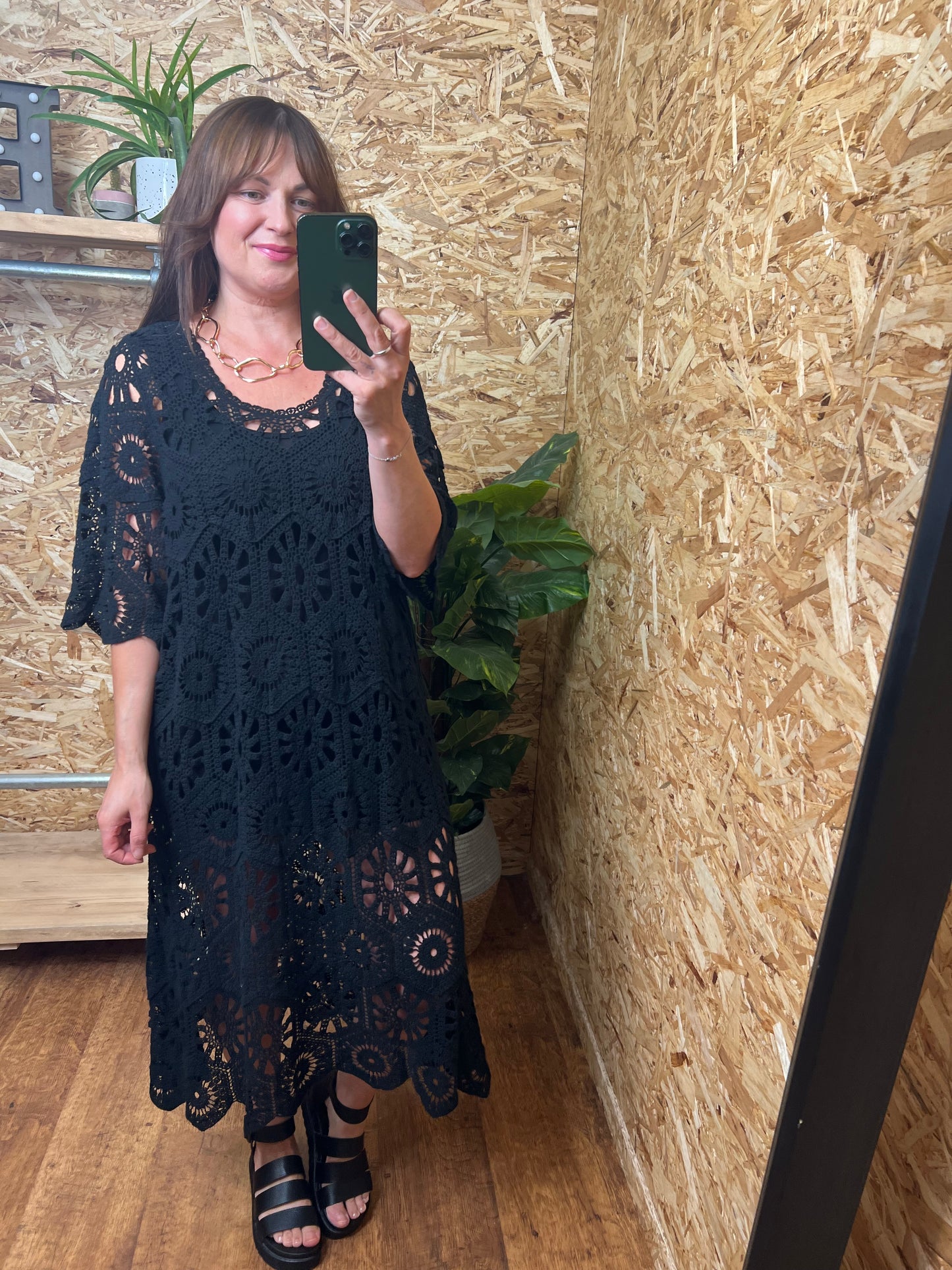 Crochet Midi Dress