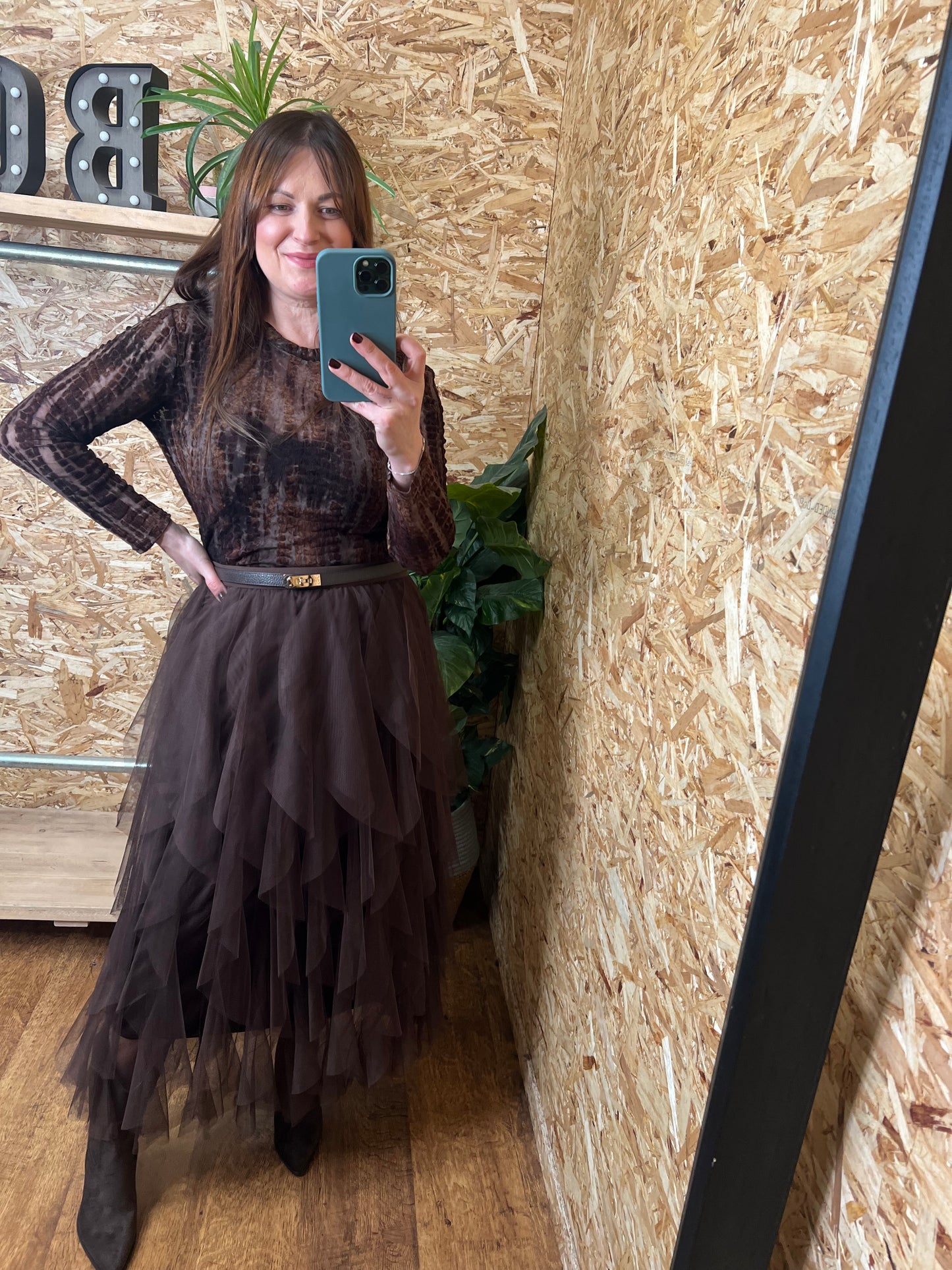 Chocolate Tulle Skirt