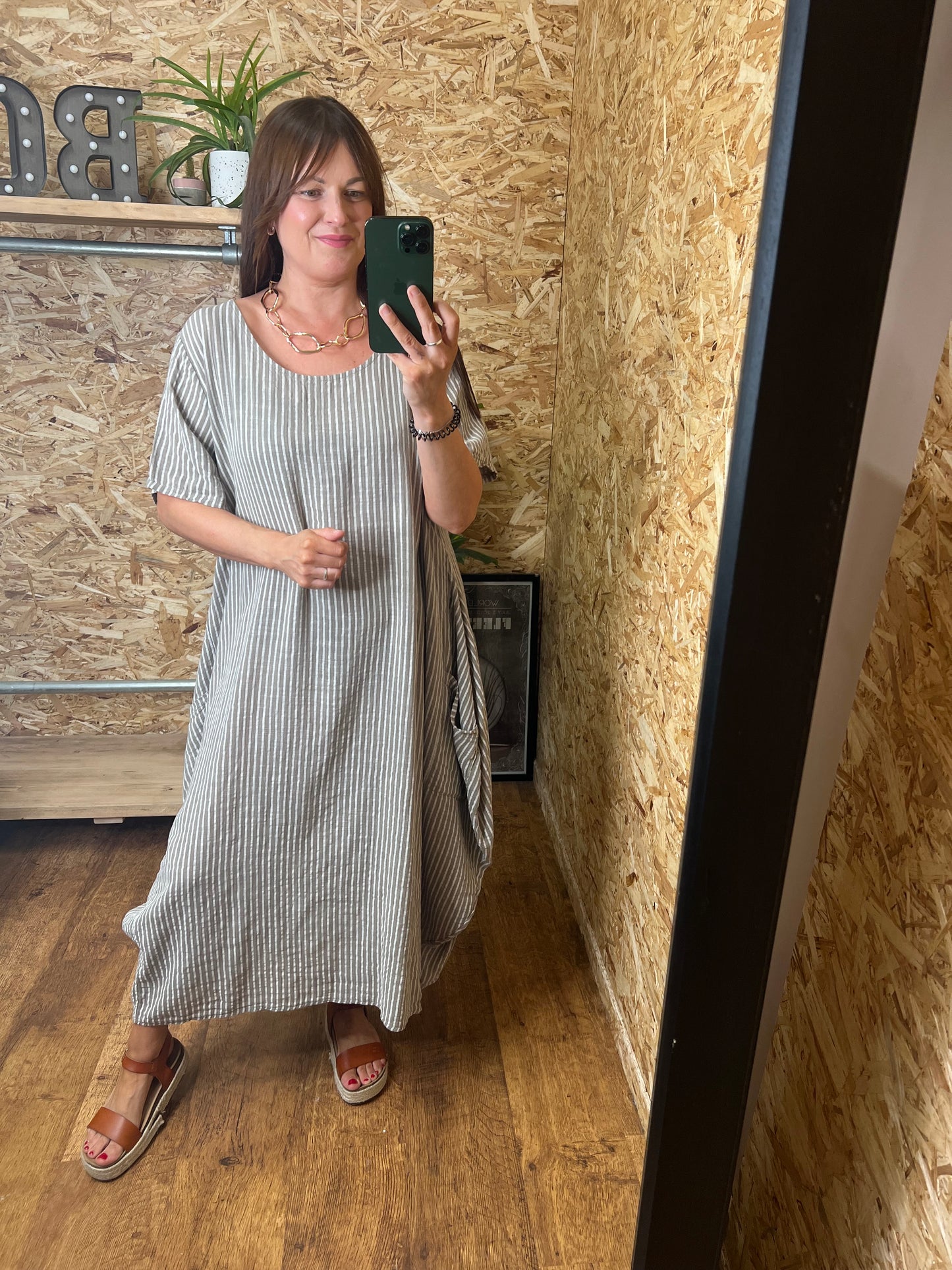 Stripe Cotton Maxi