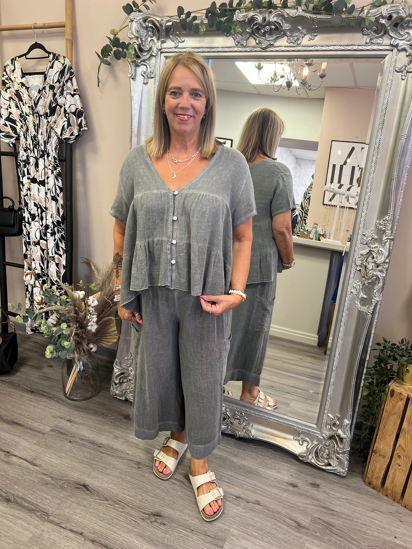 Nola Button Smock Top