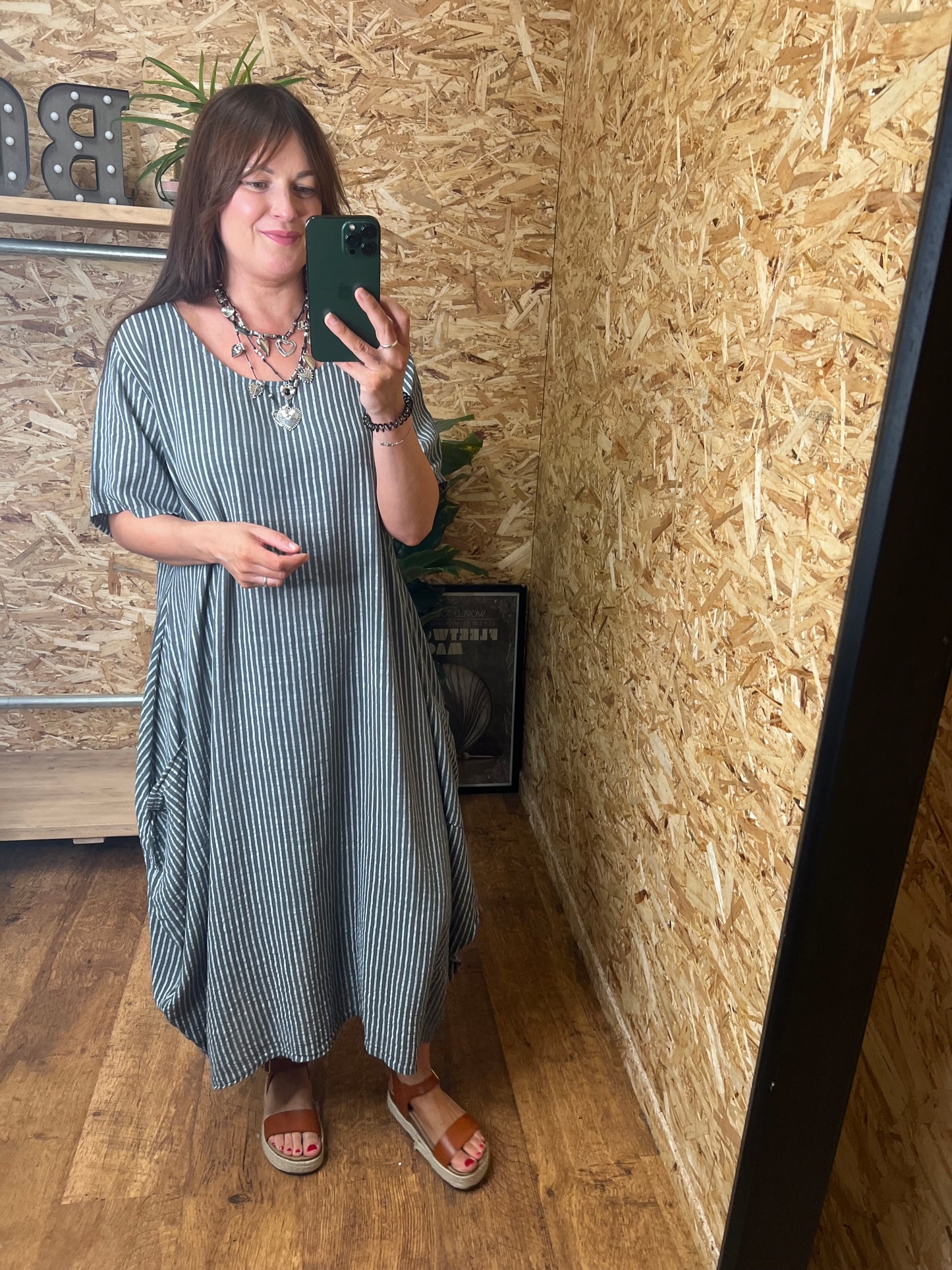 Stripe Cotton Maxi