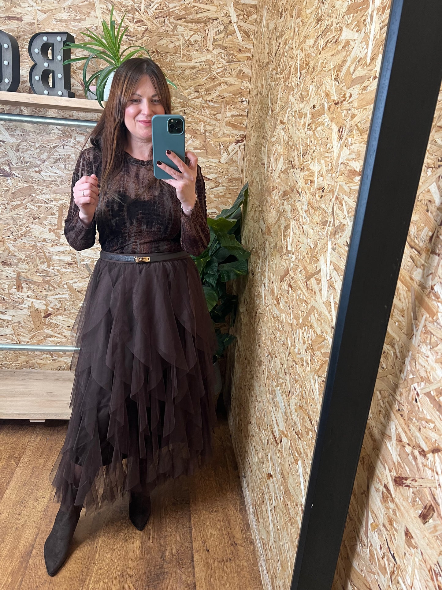 Chocolate Tulle Skirt