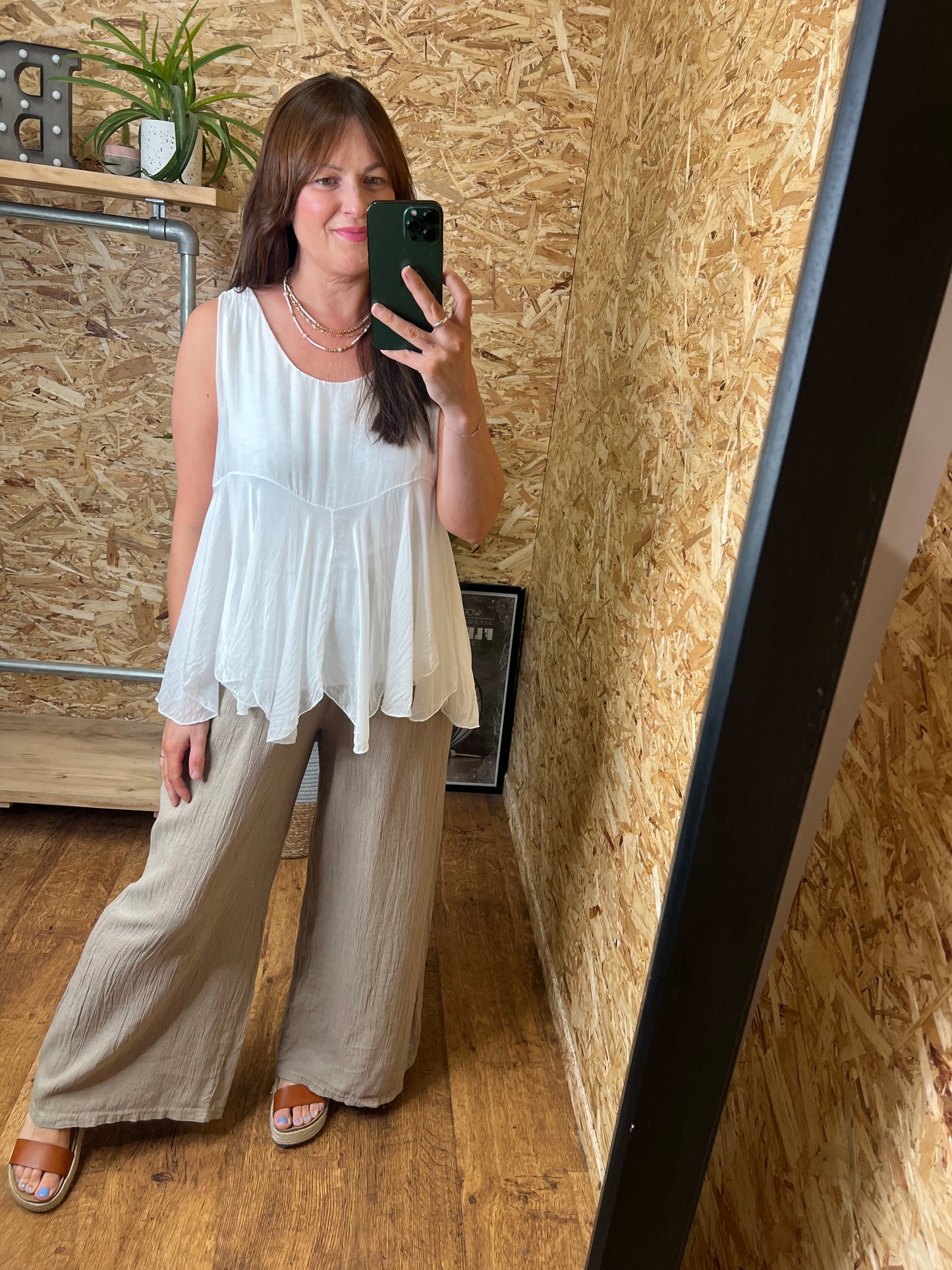 Lorella Silk Mix Top