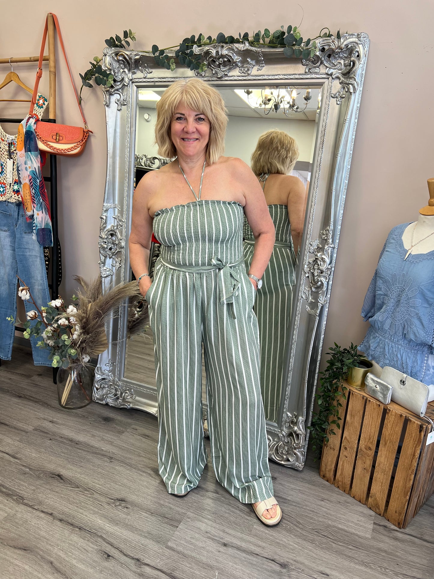 Pinstripe Jumpsuit