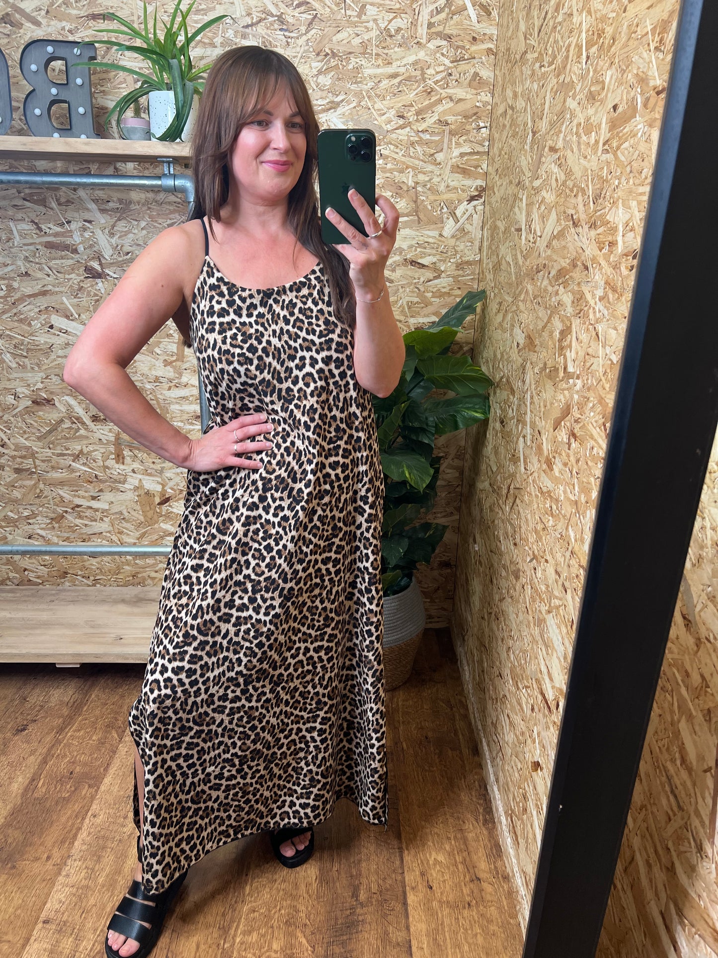 Side Split Maxi Leopard