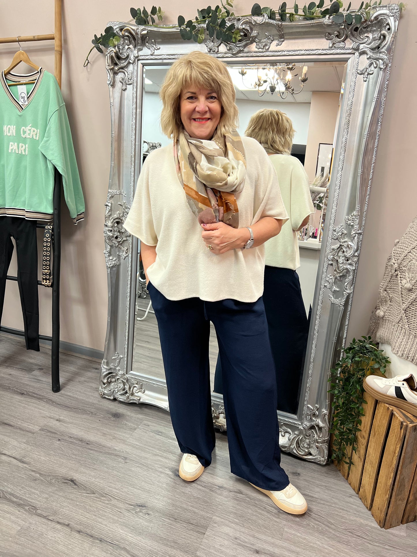 Lightweight Wide Leg Trousers