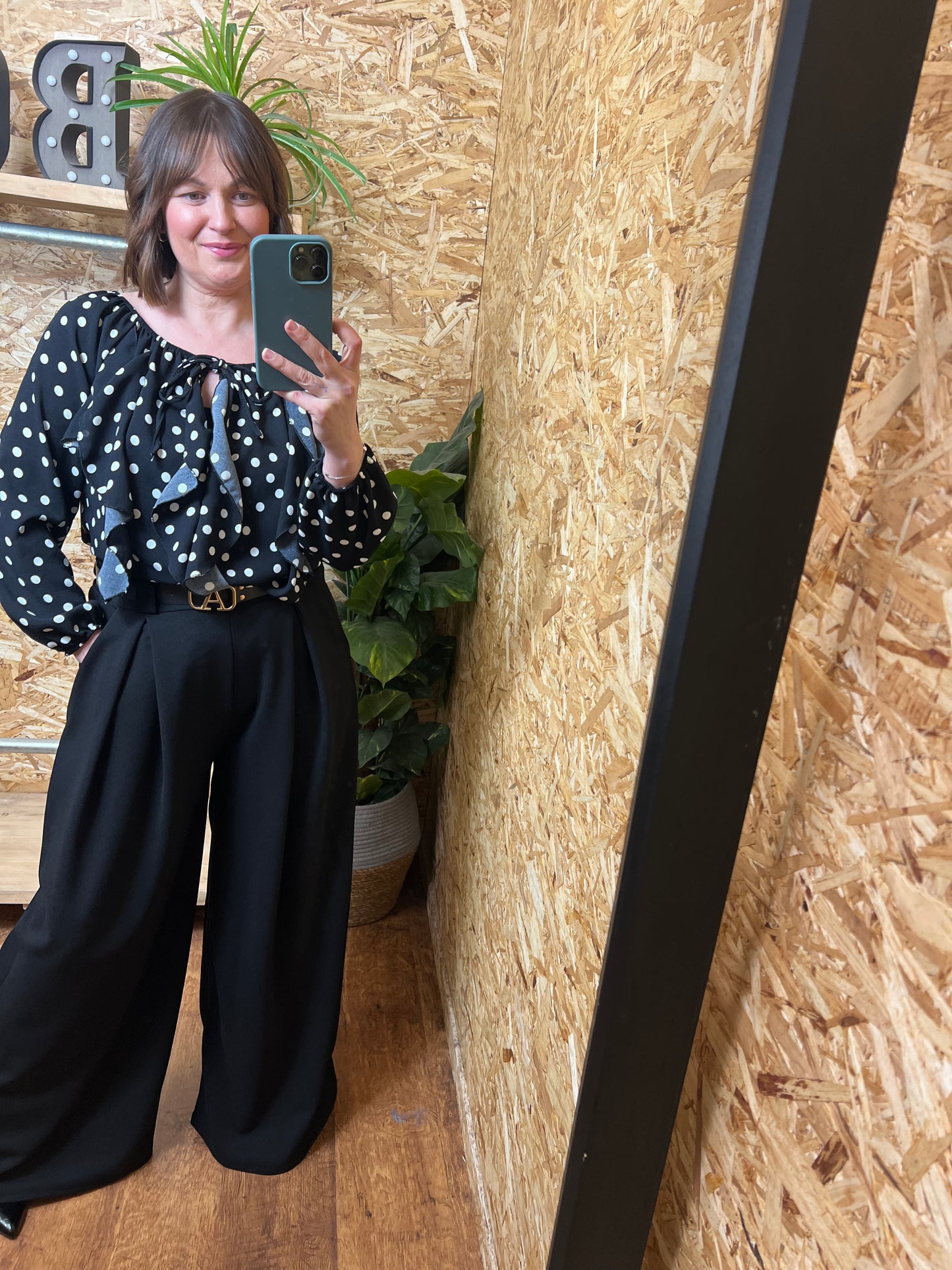 Belted Wide Leg Trousers