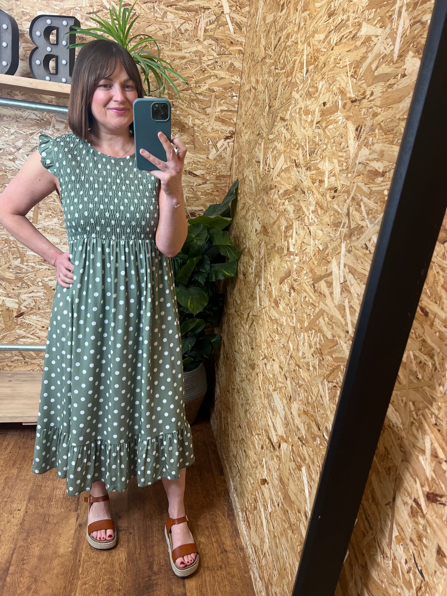 Polka Dot Midi Dress