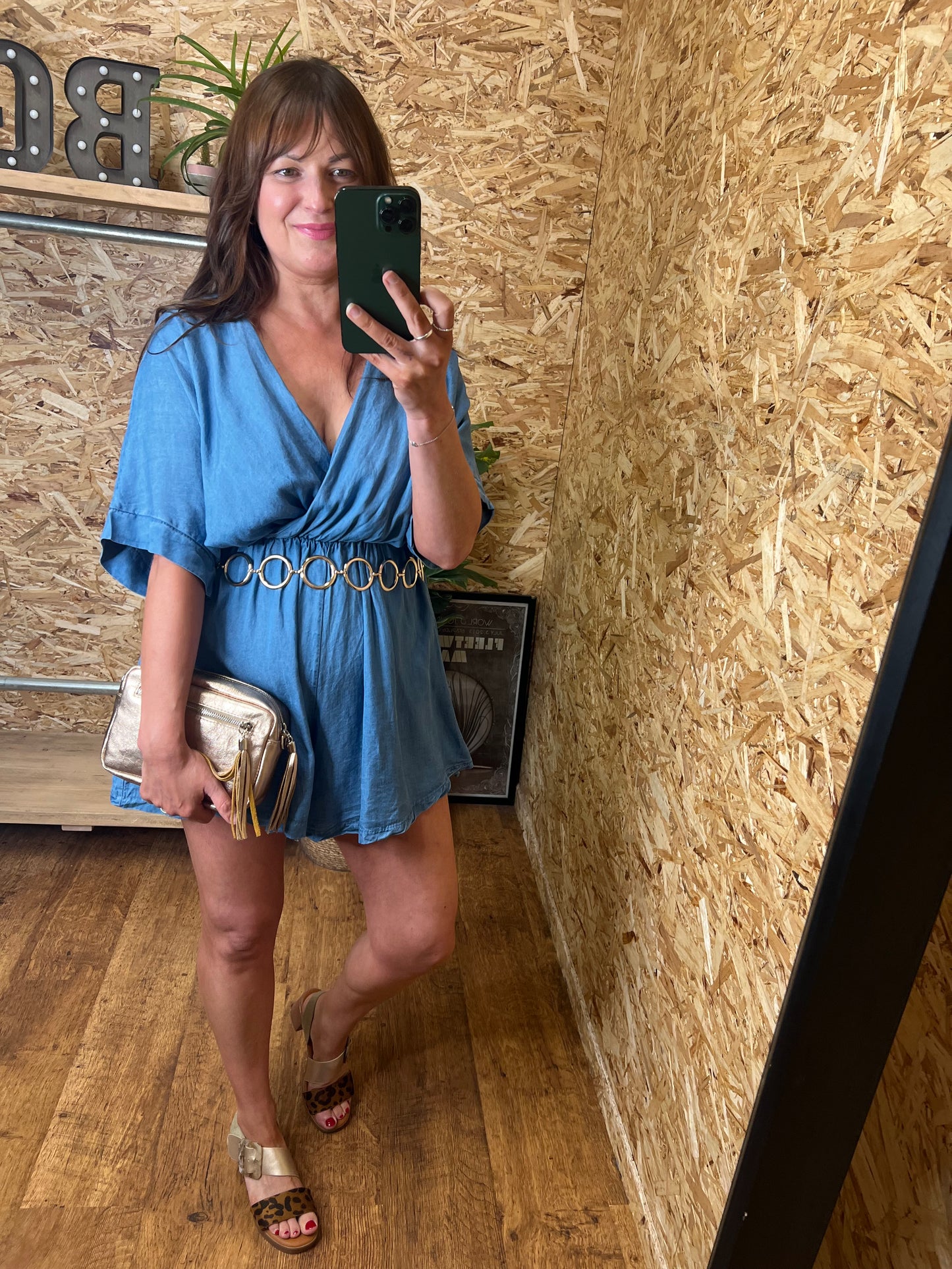 Chambray Denim Playsuit