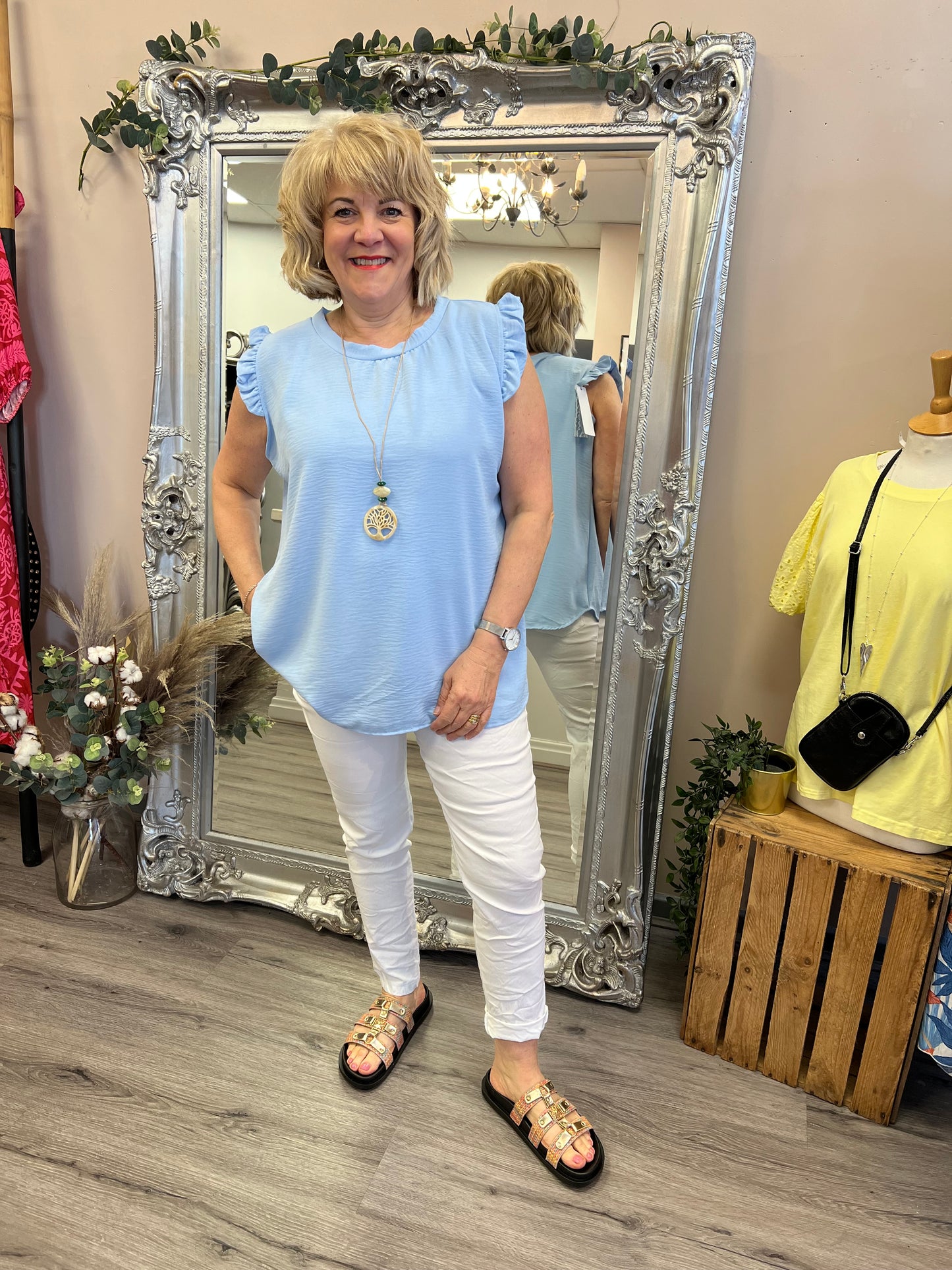 Ebony Frill Top