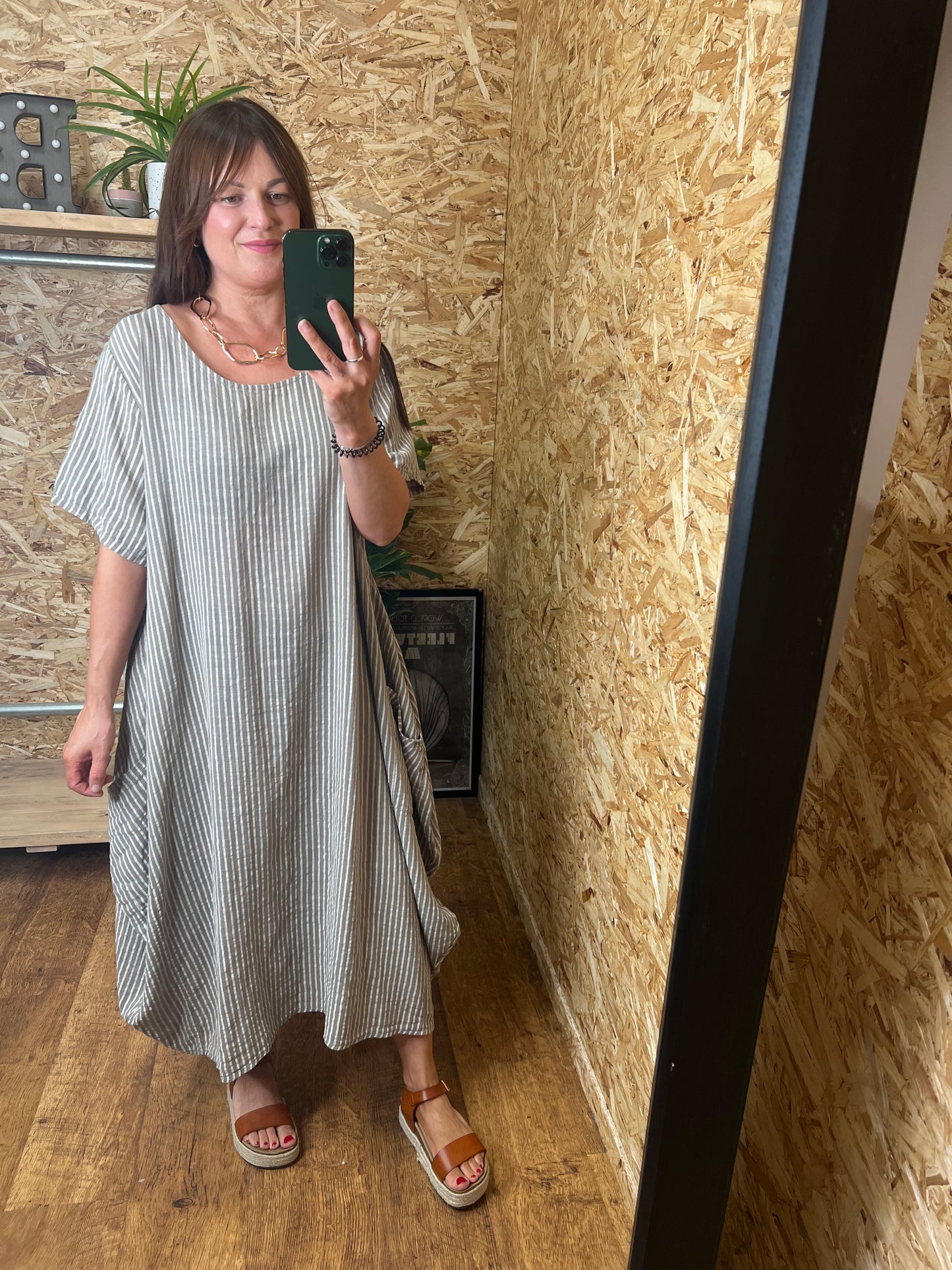 Stripe Cotton Maxi