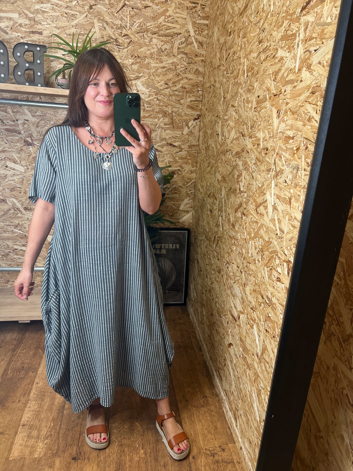 Stripe Cotton Maxi