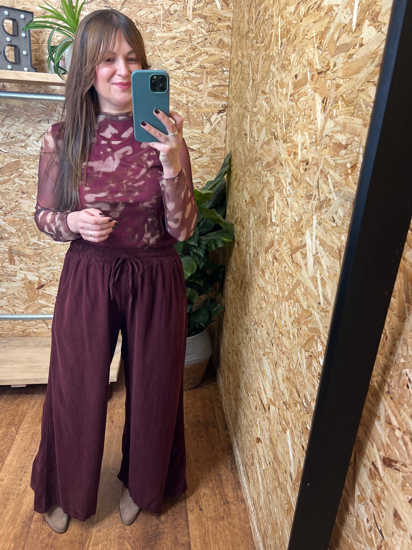 Annie Abstract Mesh Top