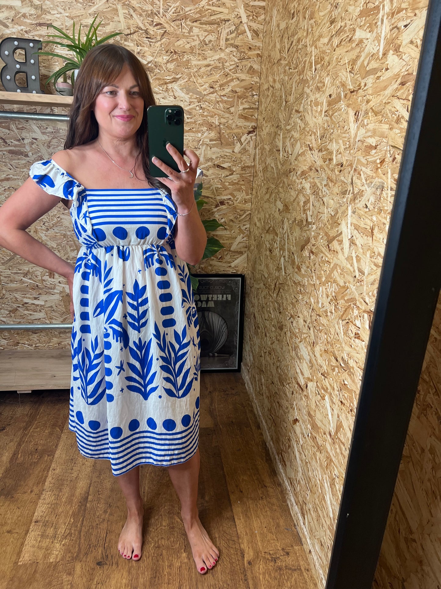Palm Stripe Dress