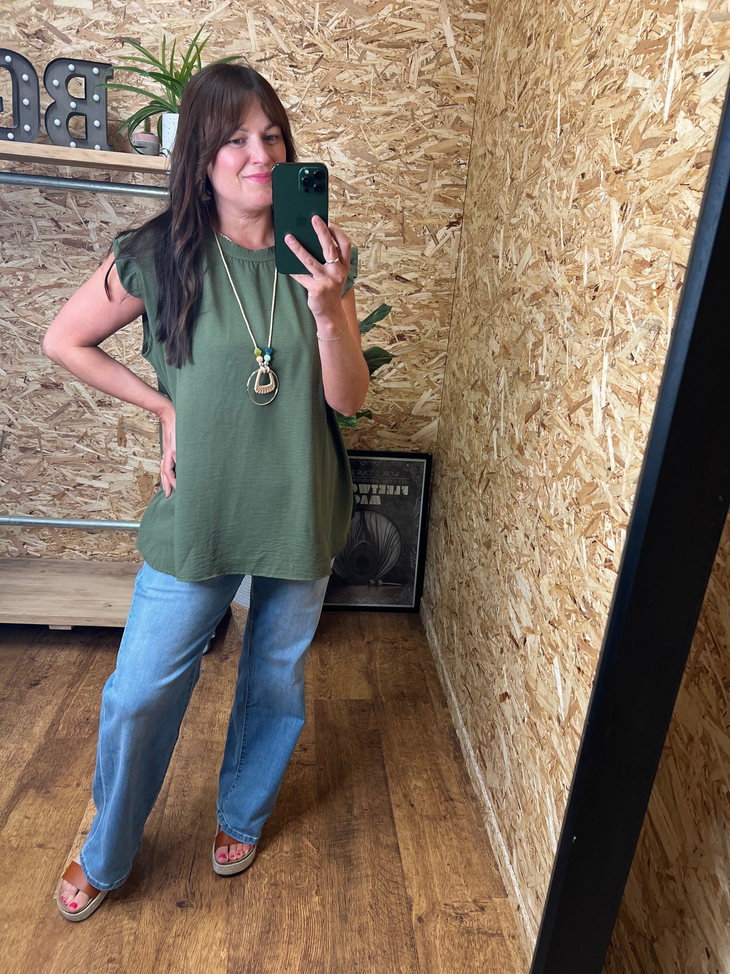 Ebony Frill Top