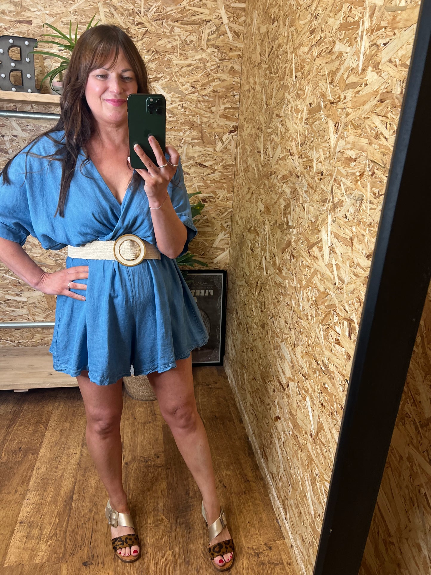 Chambray Denim Playsuit