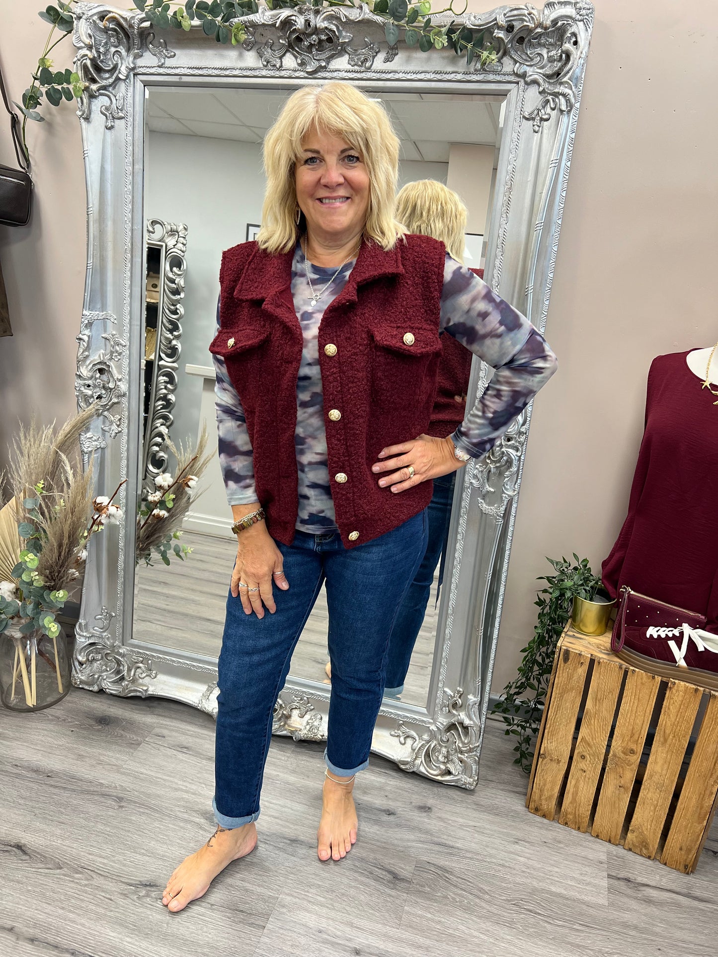 Gold Button Boucle Waistcoat