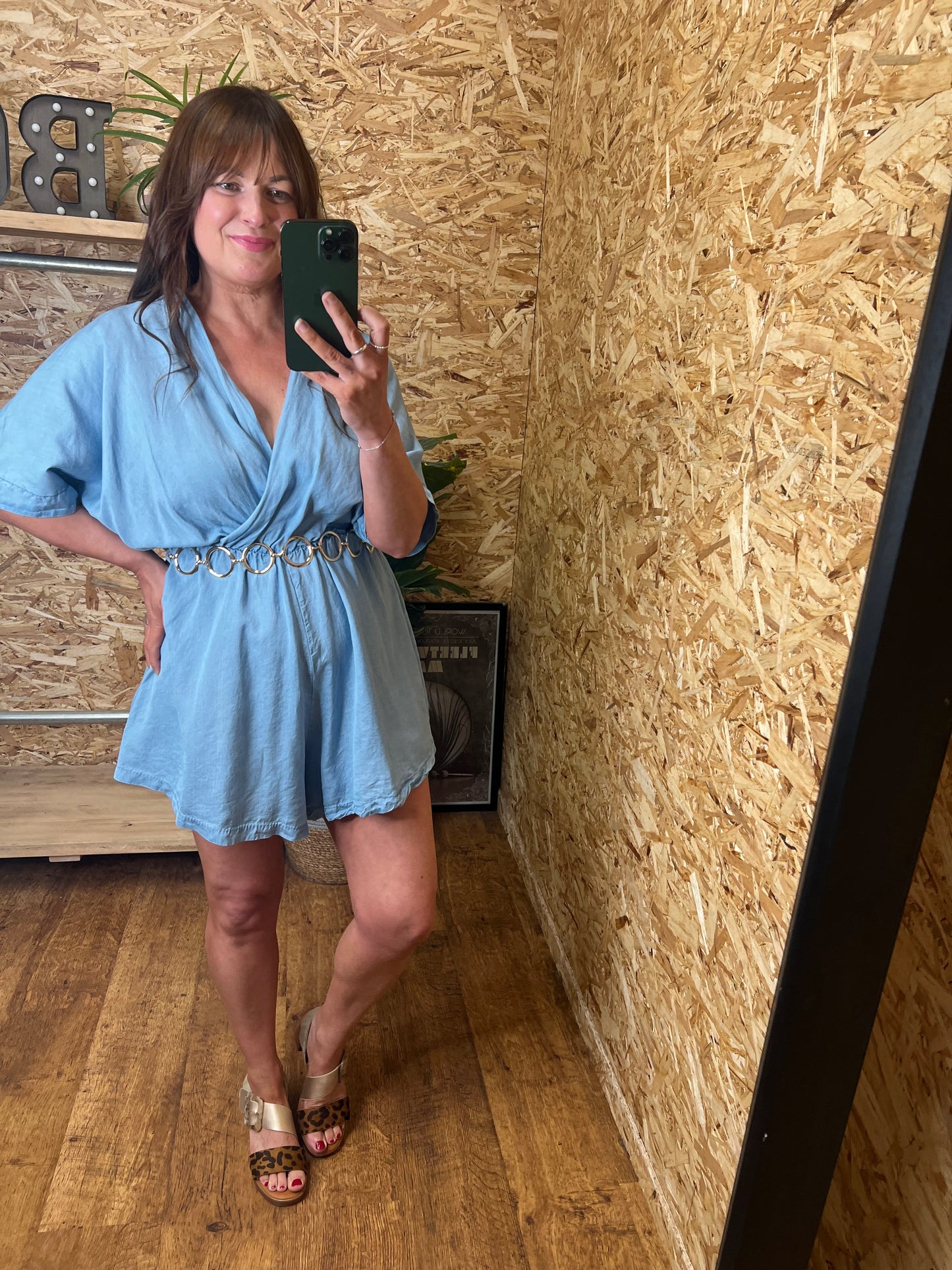 Chambray Denim Playsuit