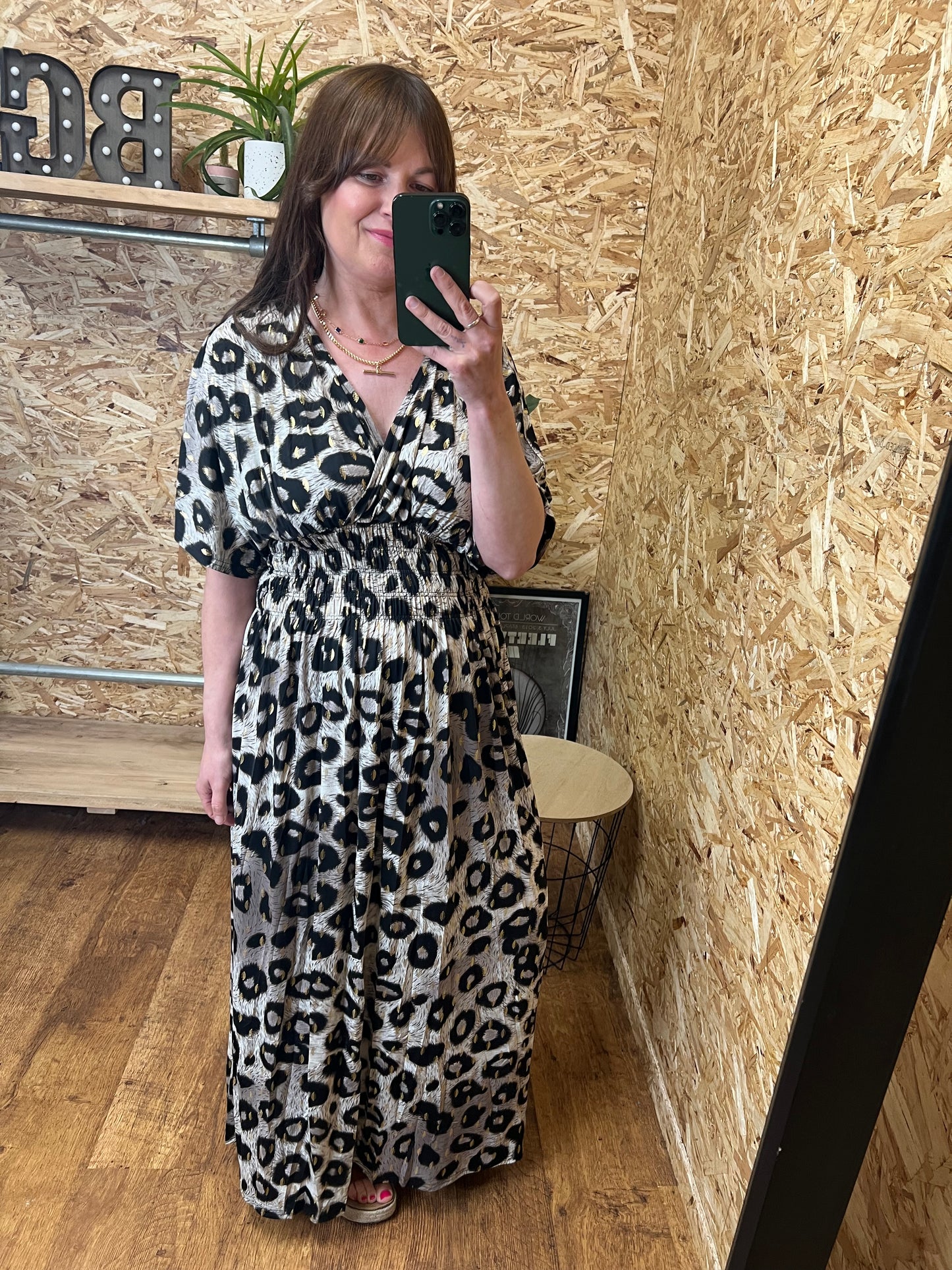 Leopard Gold Detail Maxi