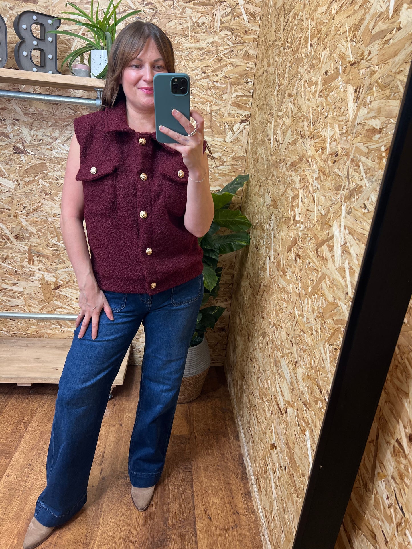 Gold Button Boucle Waistcoat