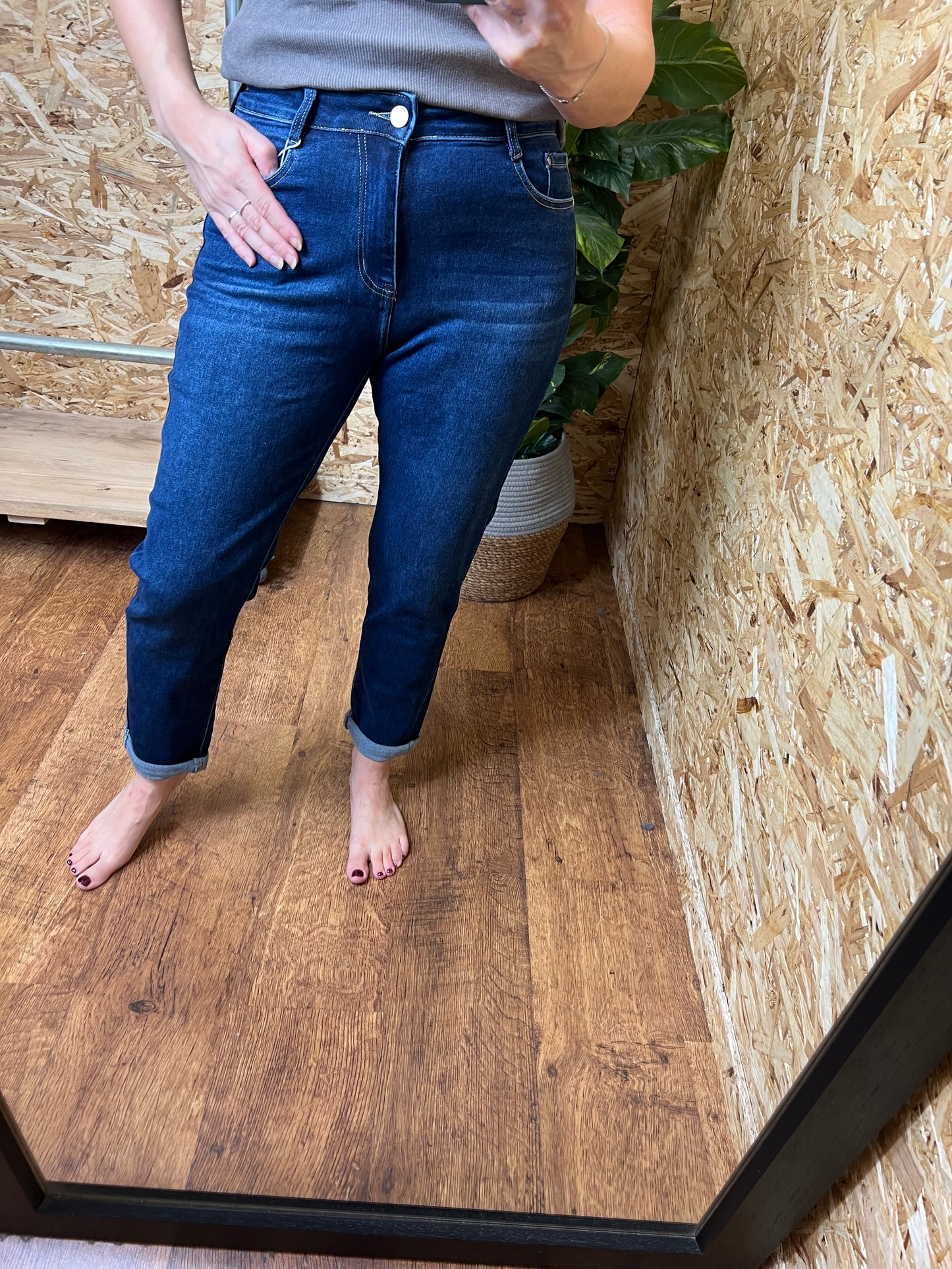 Dark Denim Mom Jeans