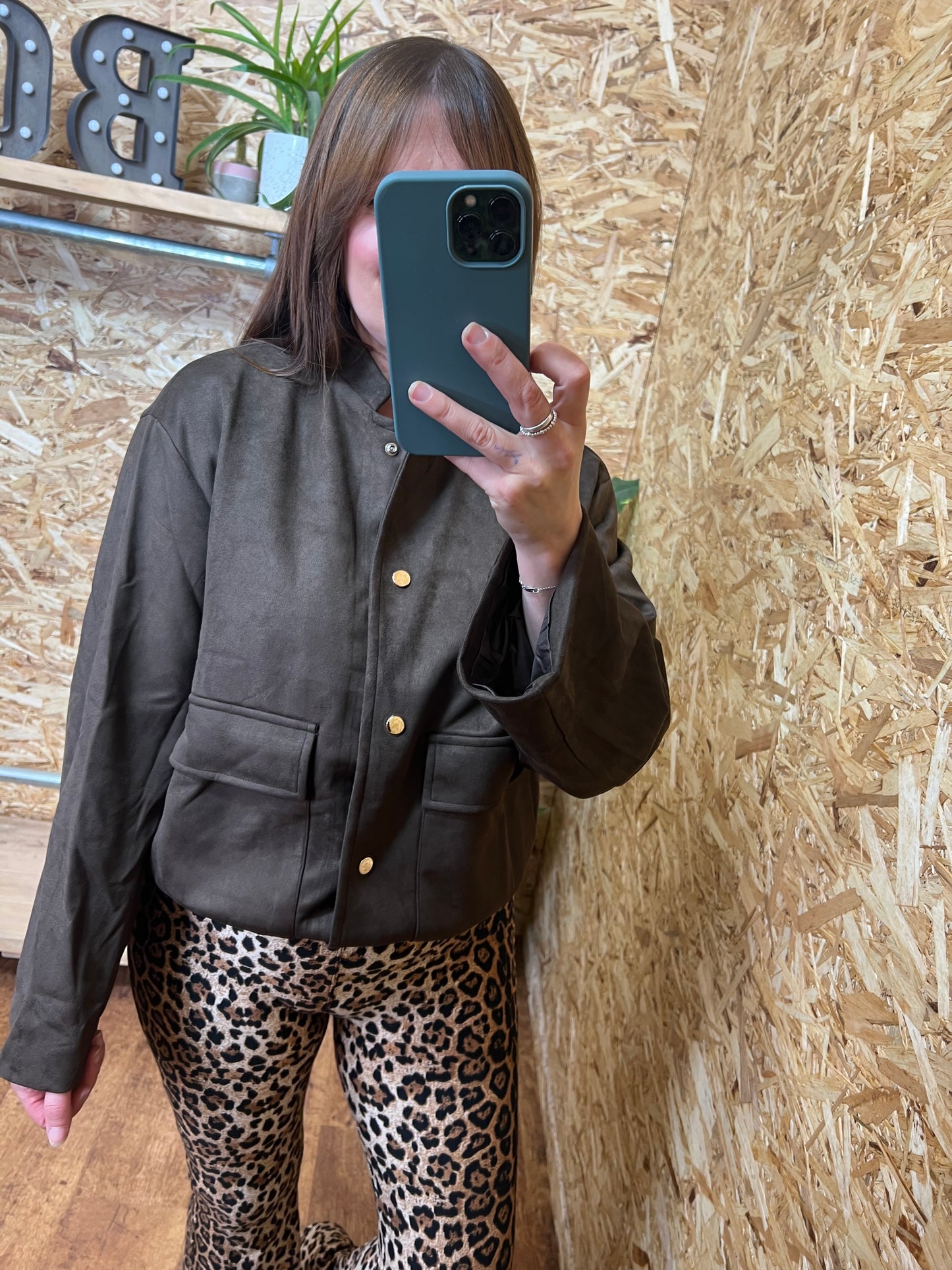 Suedette Bomber Jacket