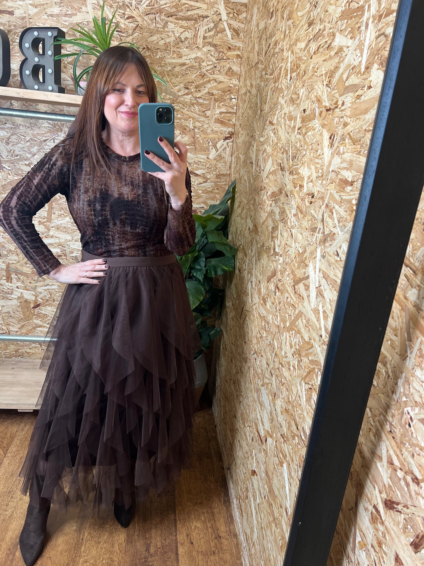 Chocolate Tulle Skirt