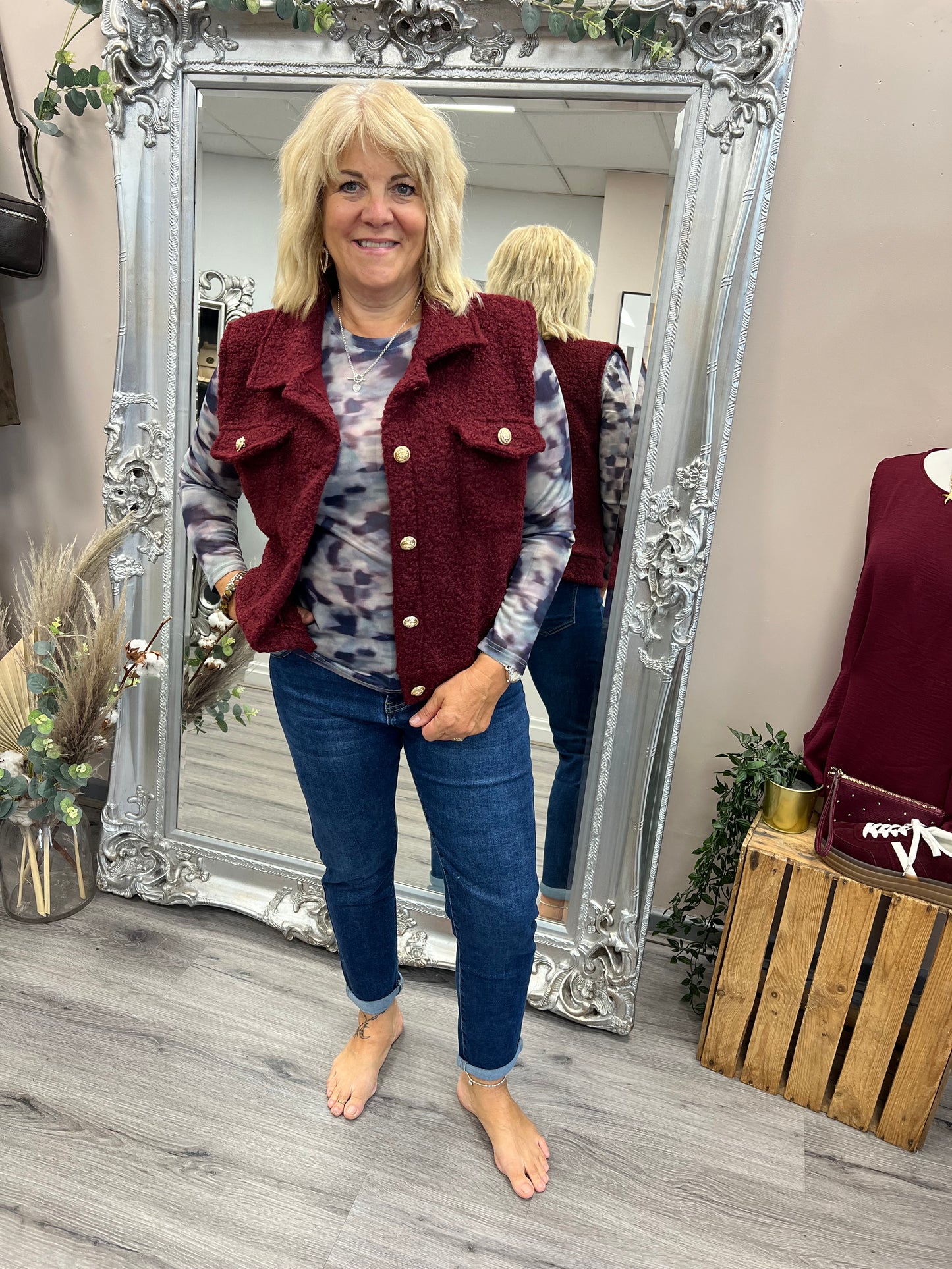 Gold Button Boucle Waistcoat