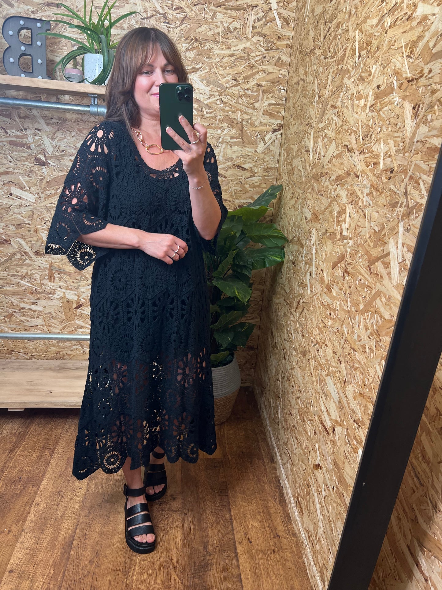 Crochet Midi Dress