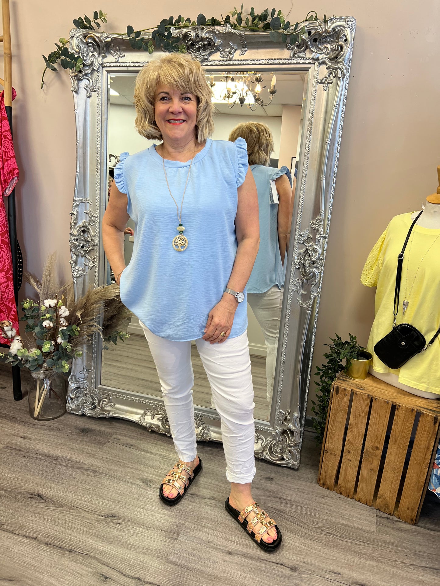 Ebony Frill Top
