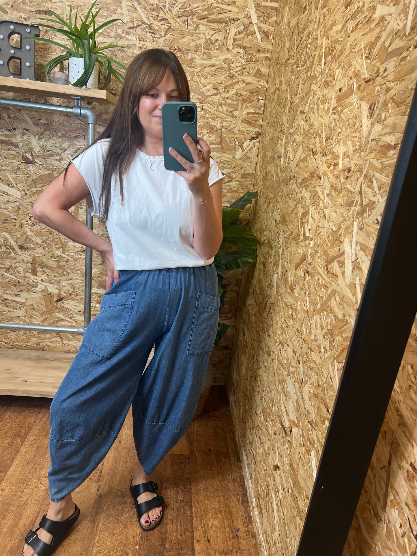 Lightweight Denim Cocoon Pants