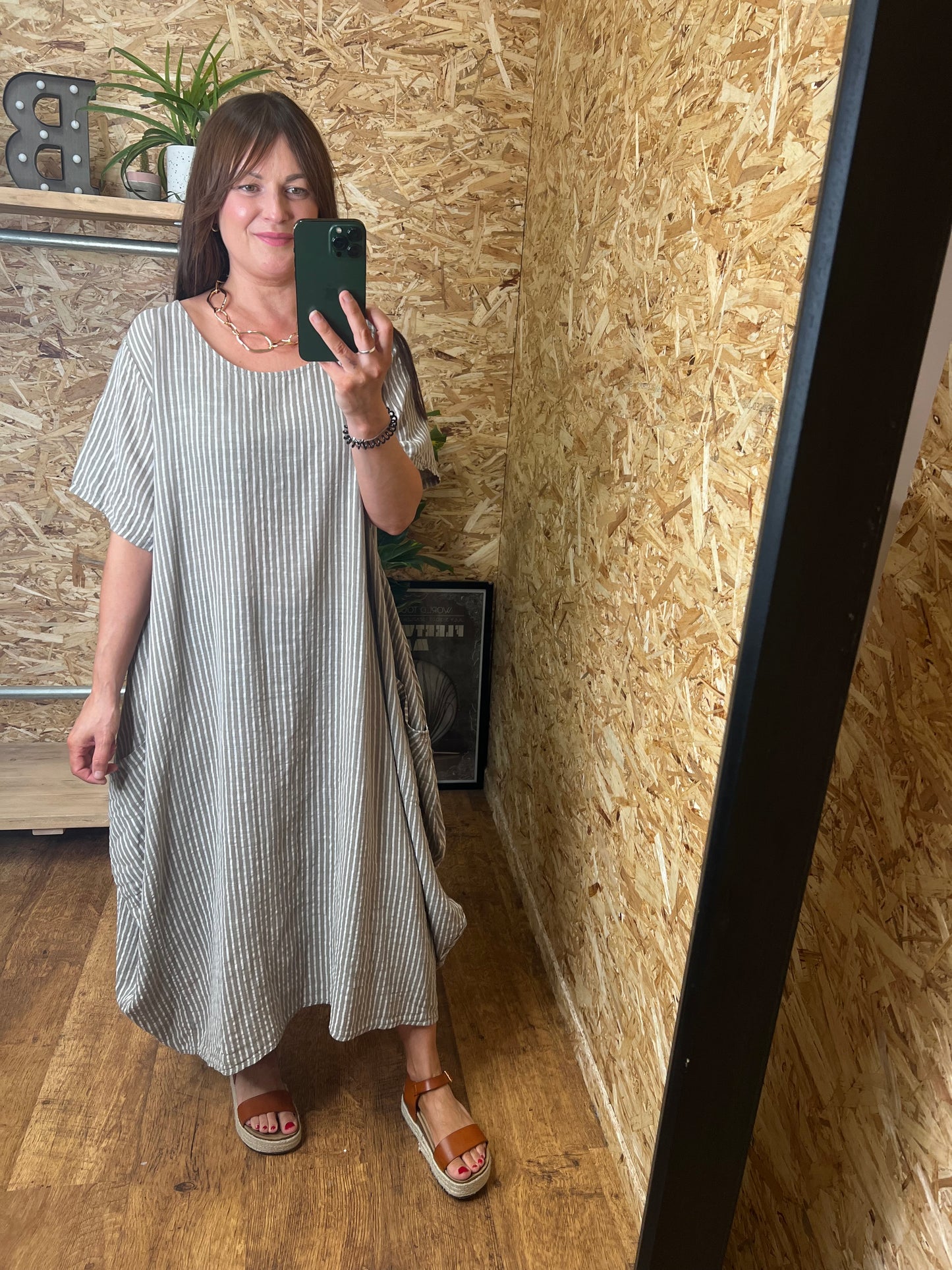 Stripe Cotton Maxi