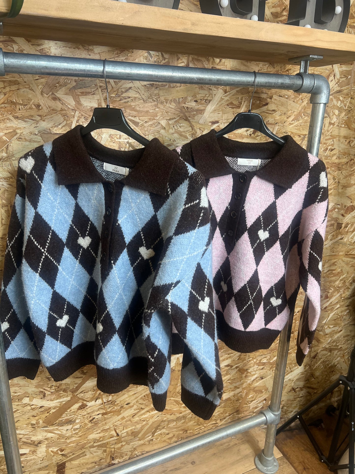 Argyle Heart Knit