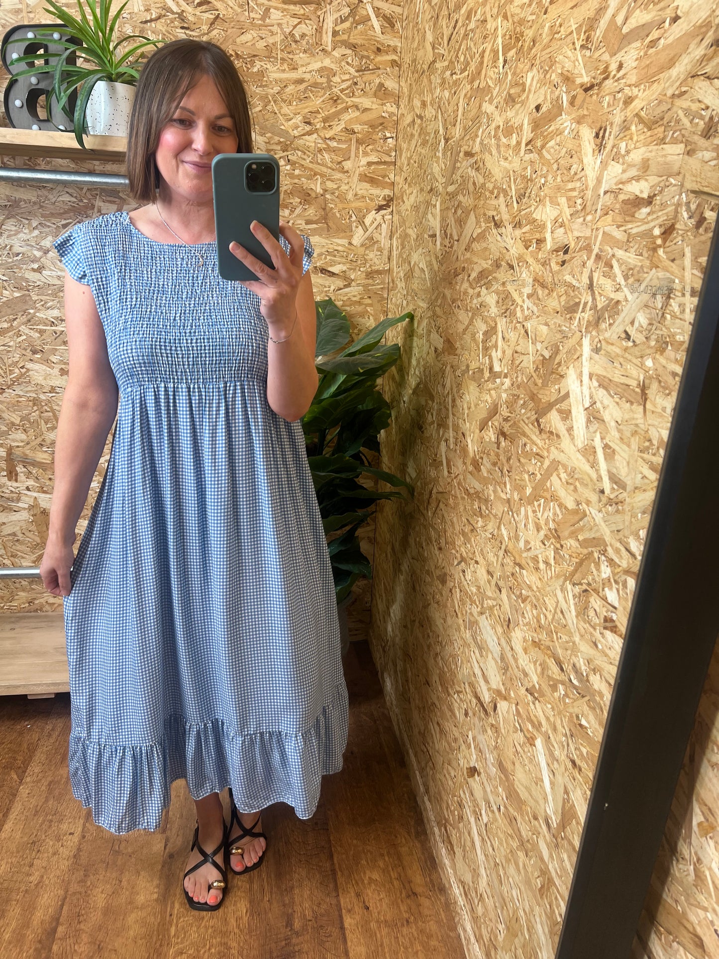 Gingham Frill Dress