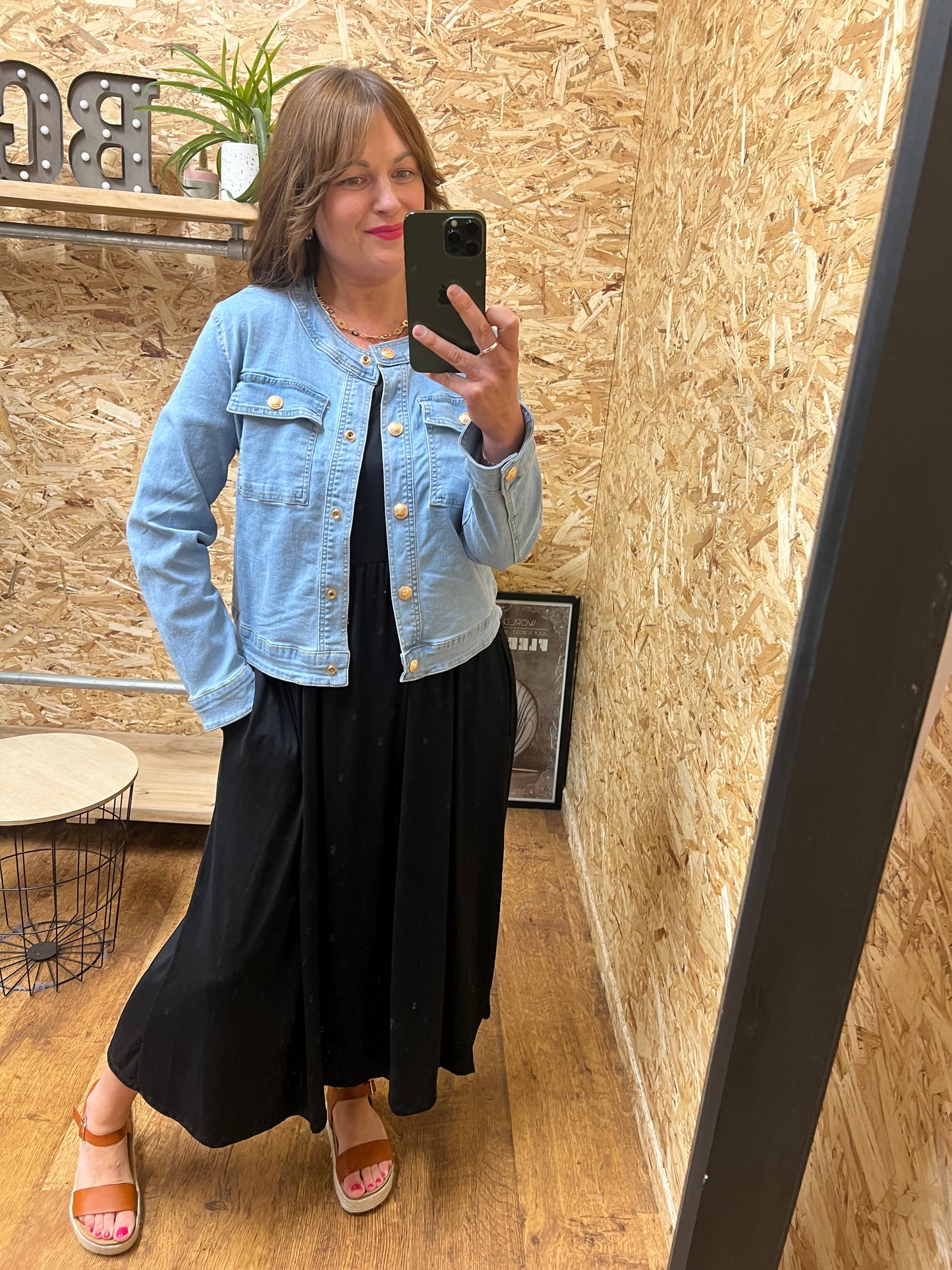 Gold Button Denim Jacket