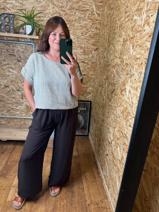 Lightweight Wide Leg Trousers