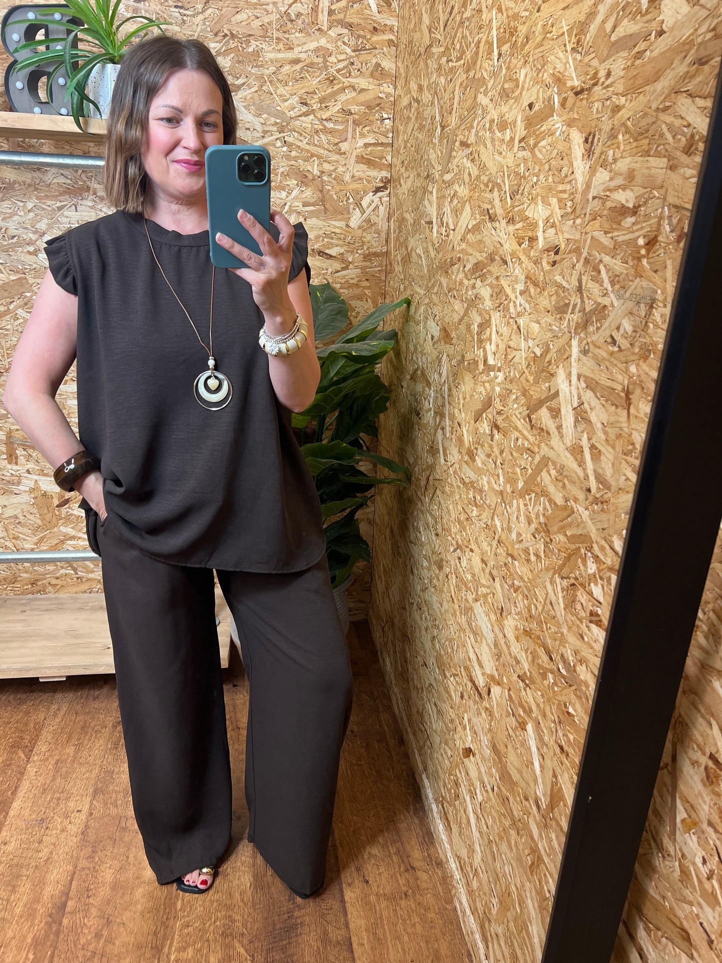 Ebony Frill Top